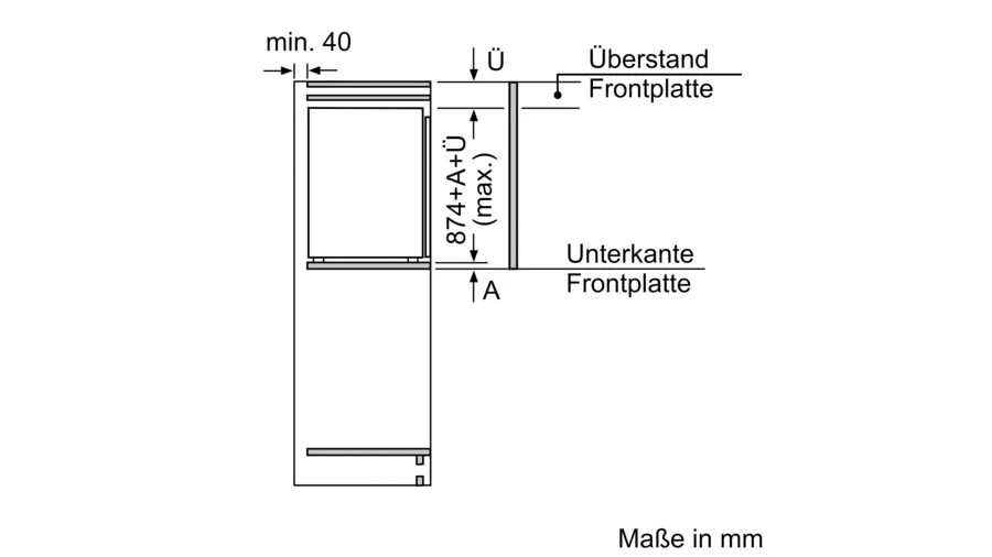 NEFF Einbaukühlschrank »KI1212FE0«, KI1212FE0, 87,4 cm hoch, 54,1 cm breit, Fresh Safe: Schublade für flexible Lagerung von Obst & Gemüse