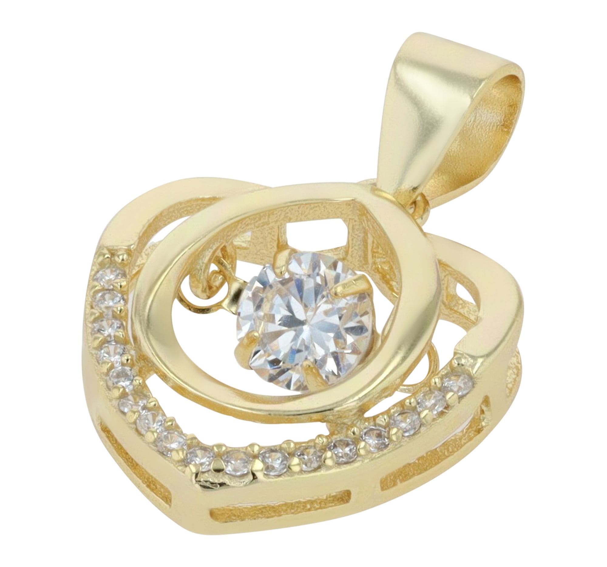 Adelia´s Herzanhänger »Damen Anhänger ¿ Herz Herzanhänger aus 925 Silber mit Zirkonia«