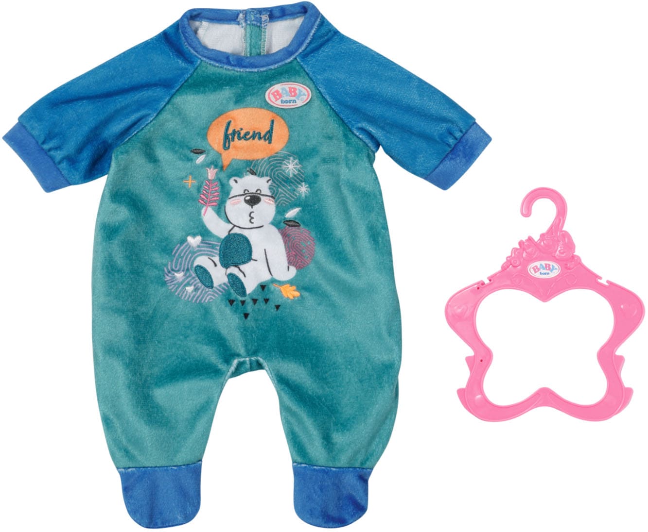 Baby Born Puppenkleidung »Strampler Blau, 43 cm«, mit Kleiderbügel online