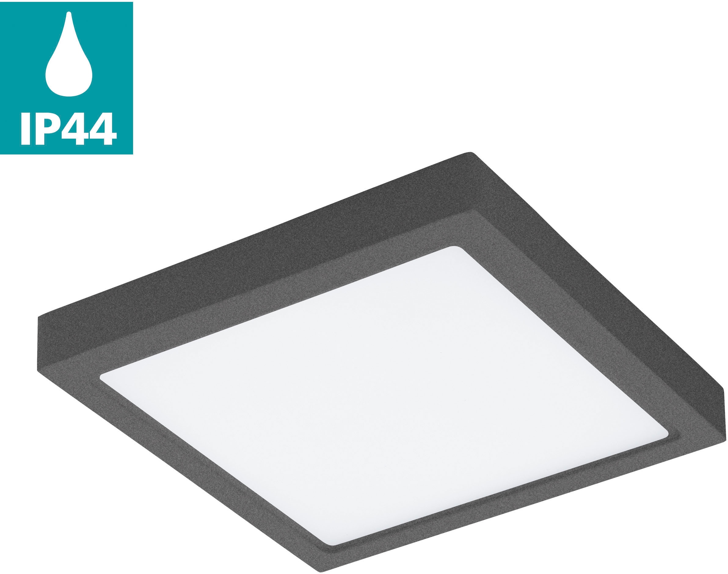 EGLO LED Außen-Deckenleuchte »ARGOLIS«, LED-Board, Warmweiß, L30 x H4 x B30  cm / inkl. 1 x LED-Platine (je 22W, 2600lm, 3000K) / Hochwertige  Deckenlampe - IP44 spritzwassergeschützt - auch für Außenbereich und