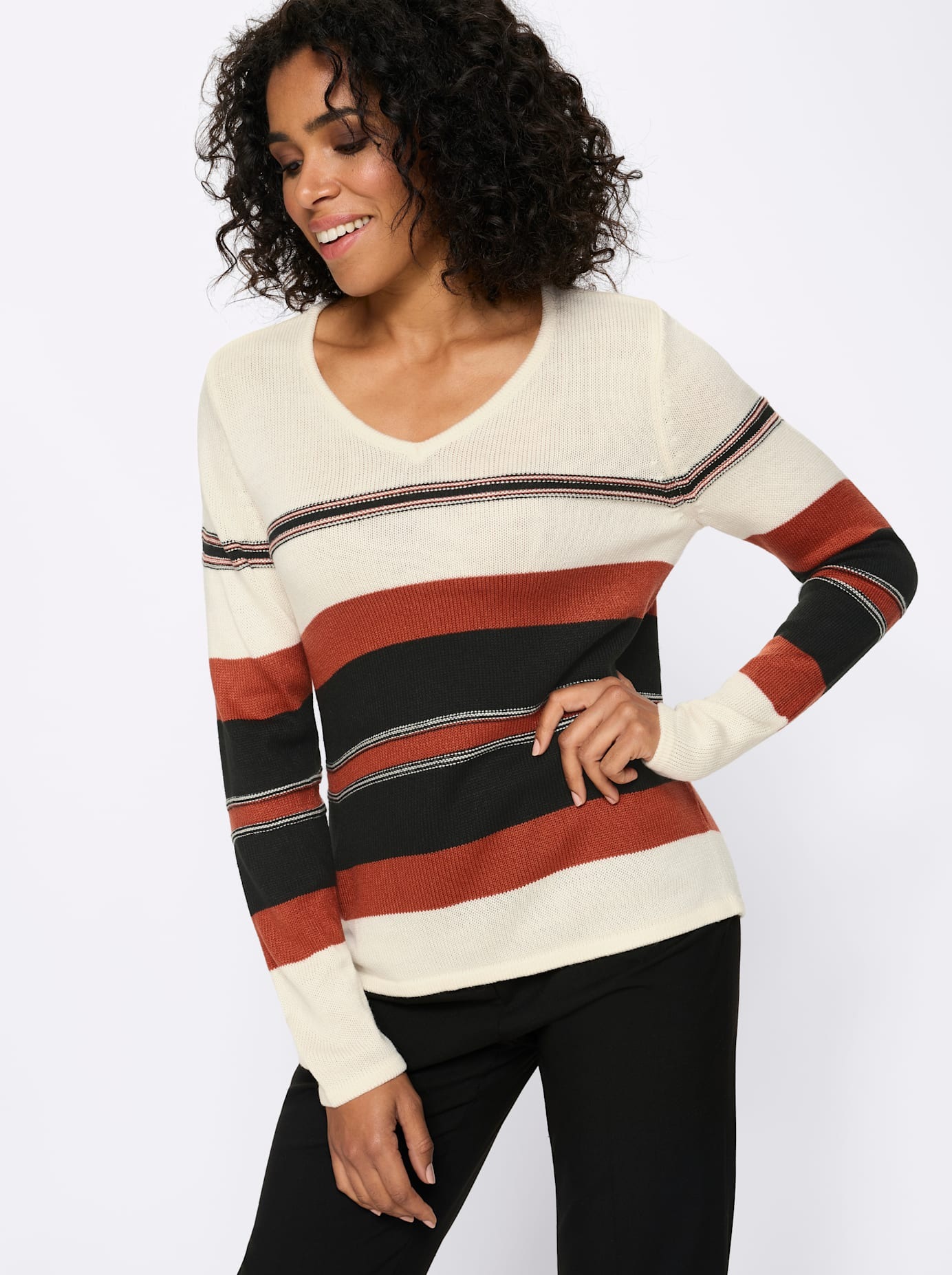 Classic Basics V-Ausschnitt-Pullover »Langarm-Pullover«
