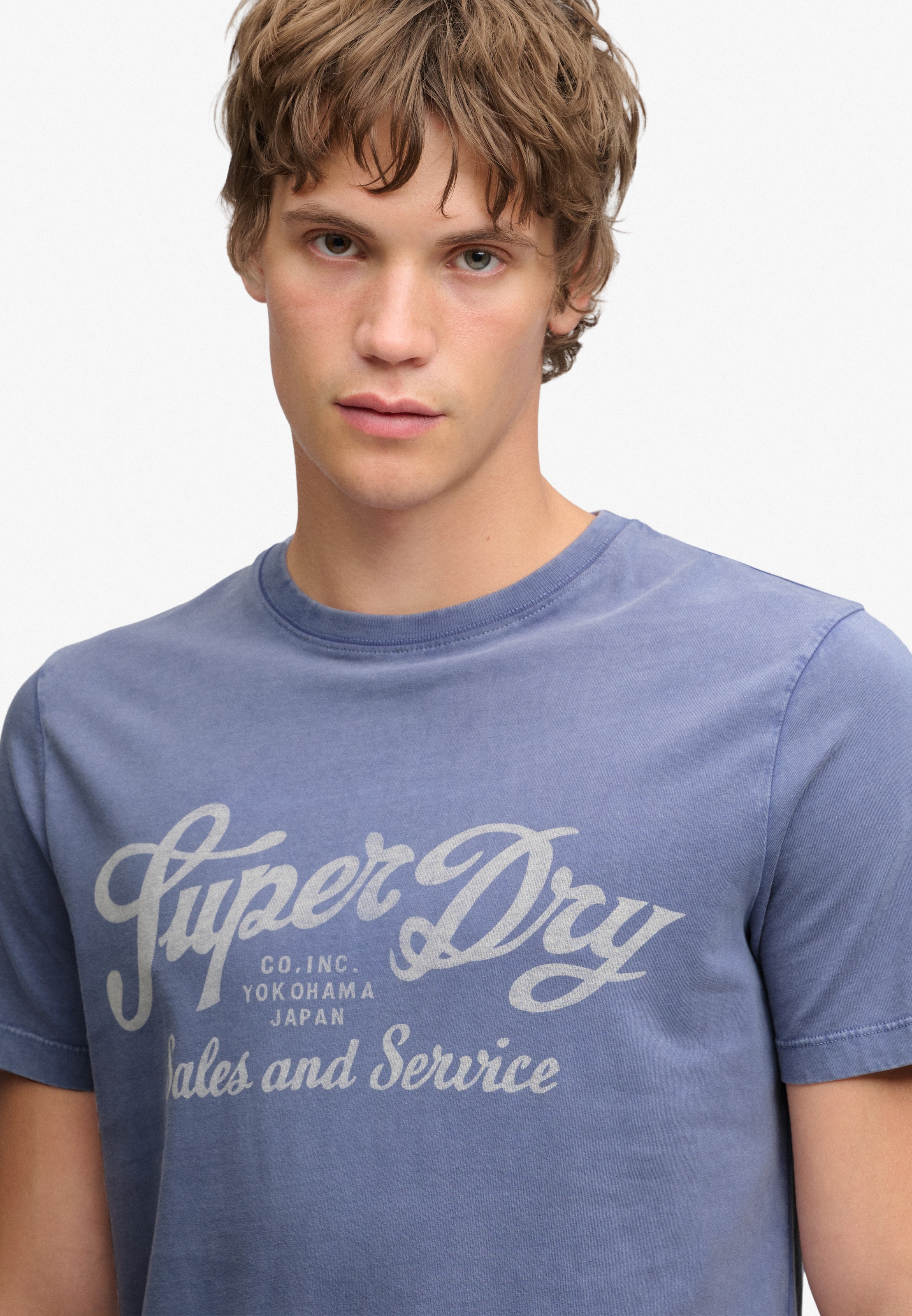 Superdry Rundhalsshirt »VINTAGE SCRIPT TEE« Baumwolle, relaxed fit