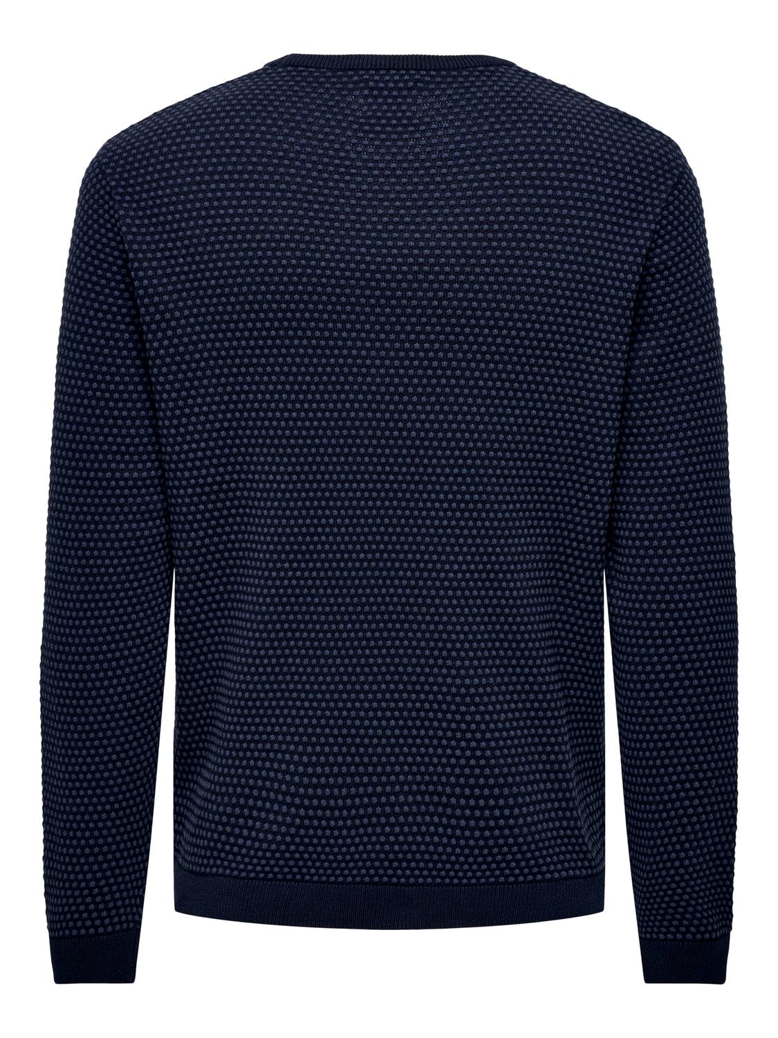 ONLY & SONS Rundhalspullover »ONSTAPA REG 12 STRUC LS CREW KNIT NOOS«