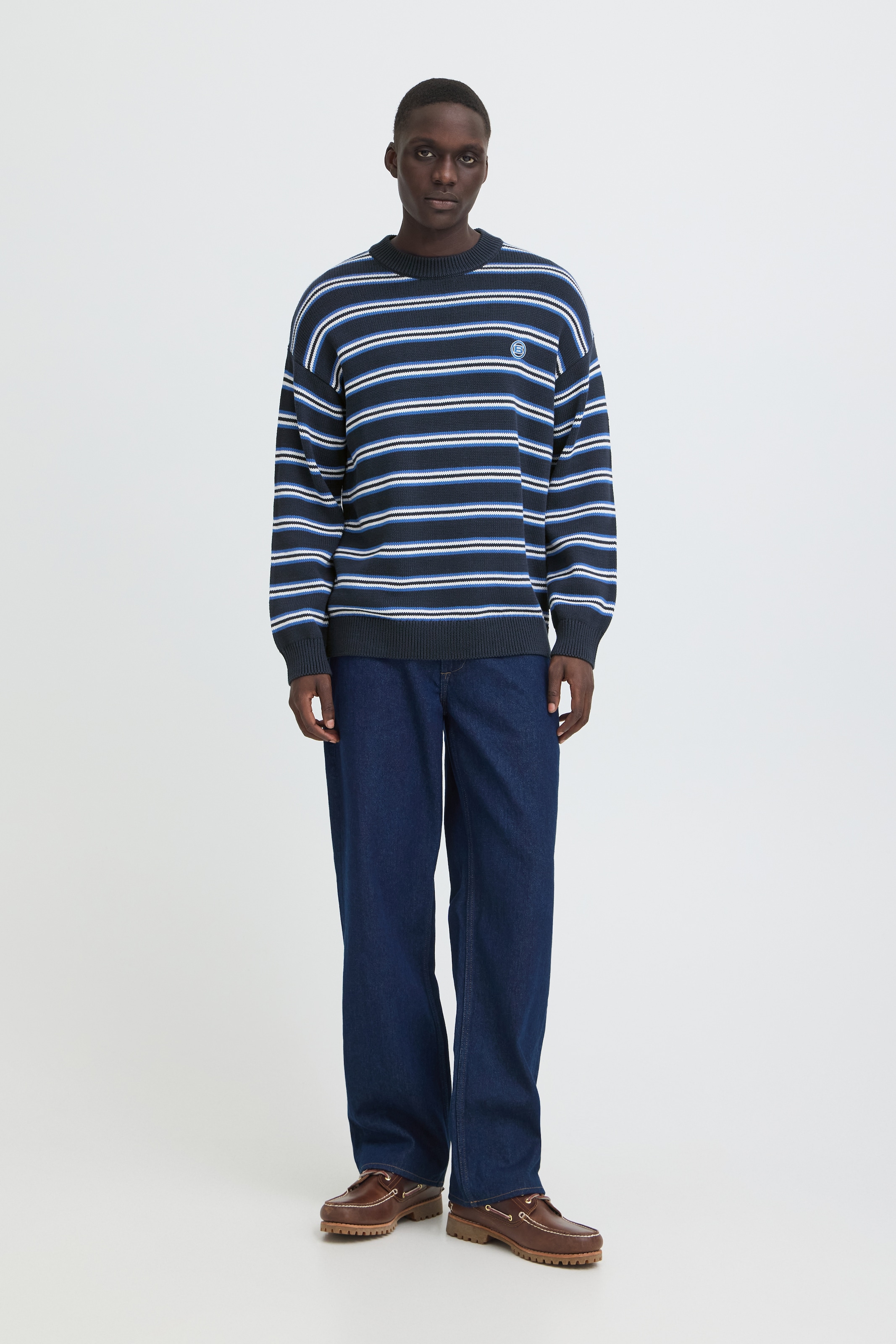 Blend Rundhalspullover »BHCILAS CREW« Baumwolle, relaxed fit