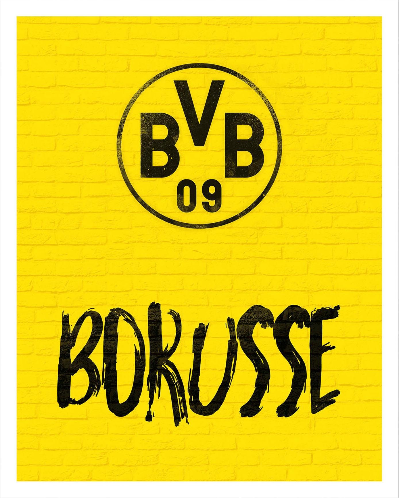 Poster »BVB Borusse Fußball Deko«, (Set), Poster ohne Bilderrahmen