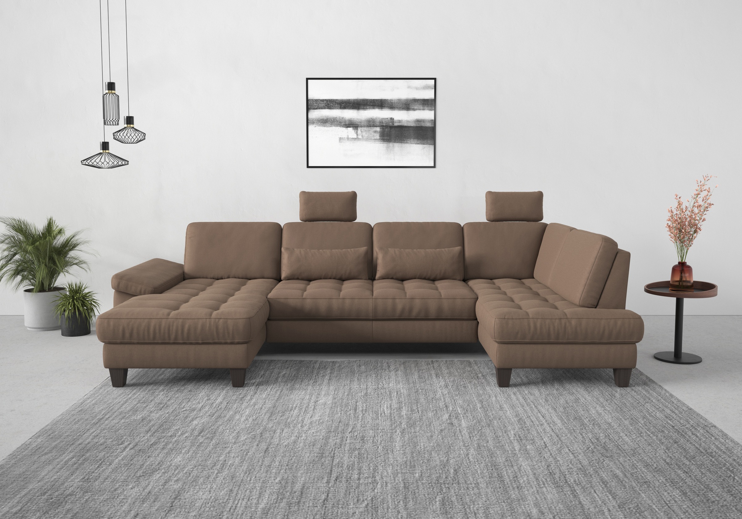 sit&more Wohnlandschaft »Westham U-Form«, wahlweise mit Bettfunktion, Bettkasten, Sitztiefenverstellung