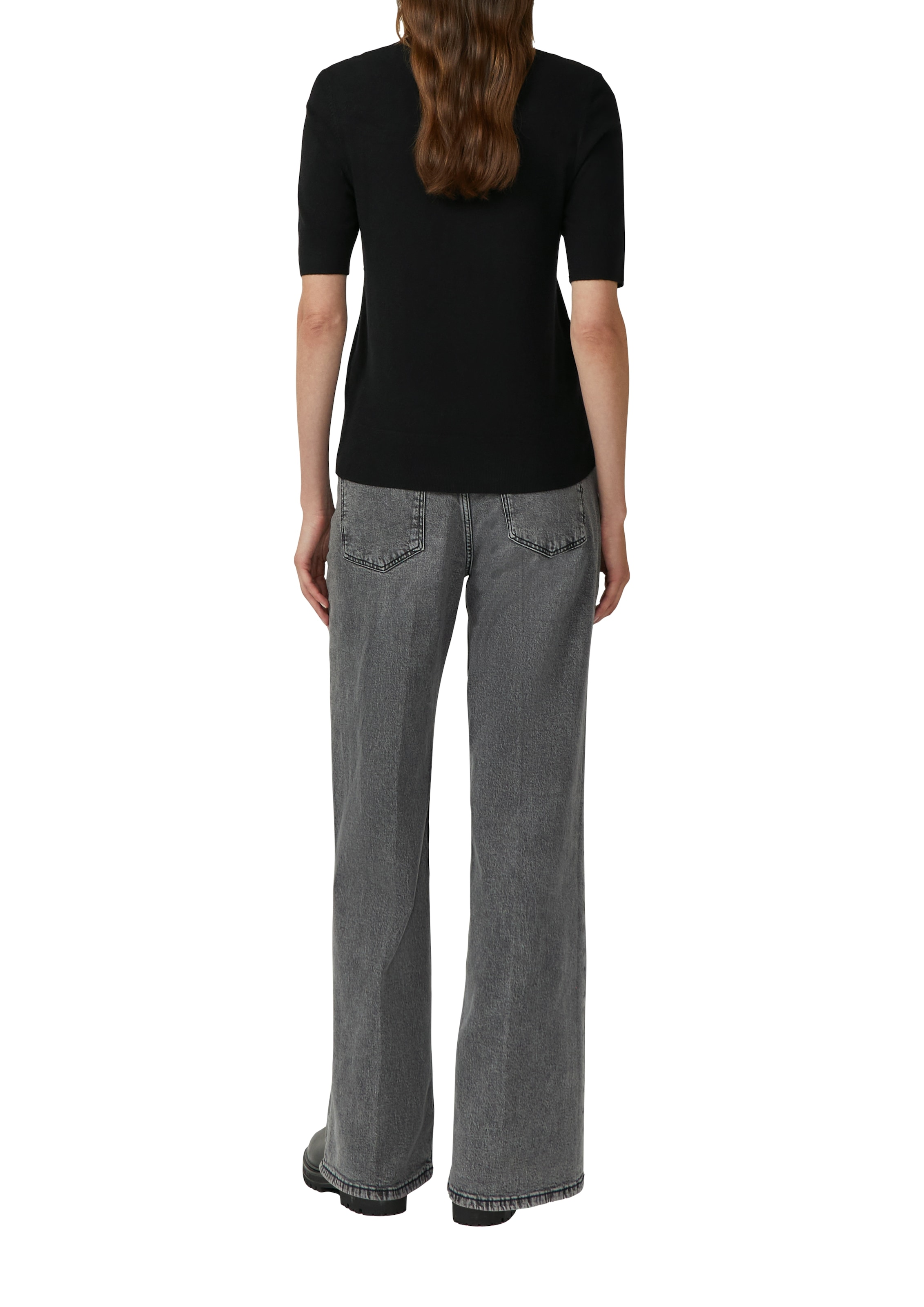 s.Oliver Kurzarmpullover mit Logo Stickerei