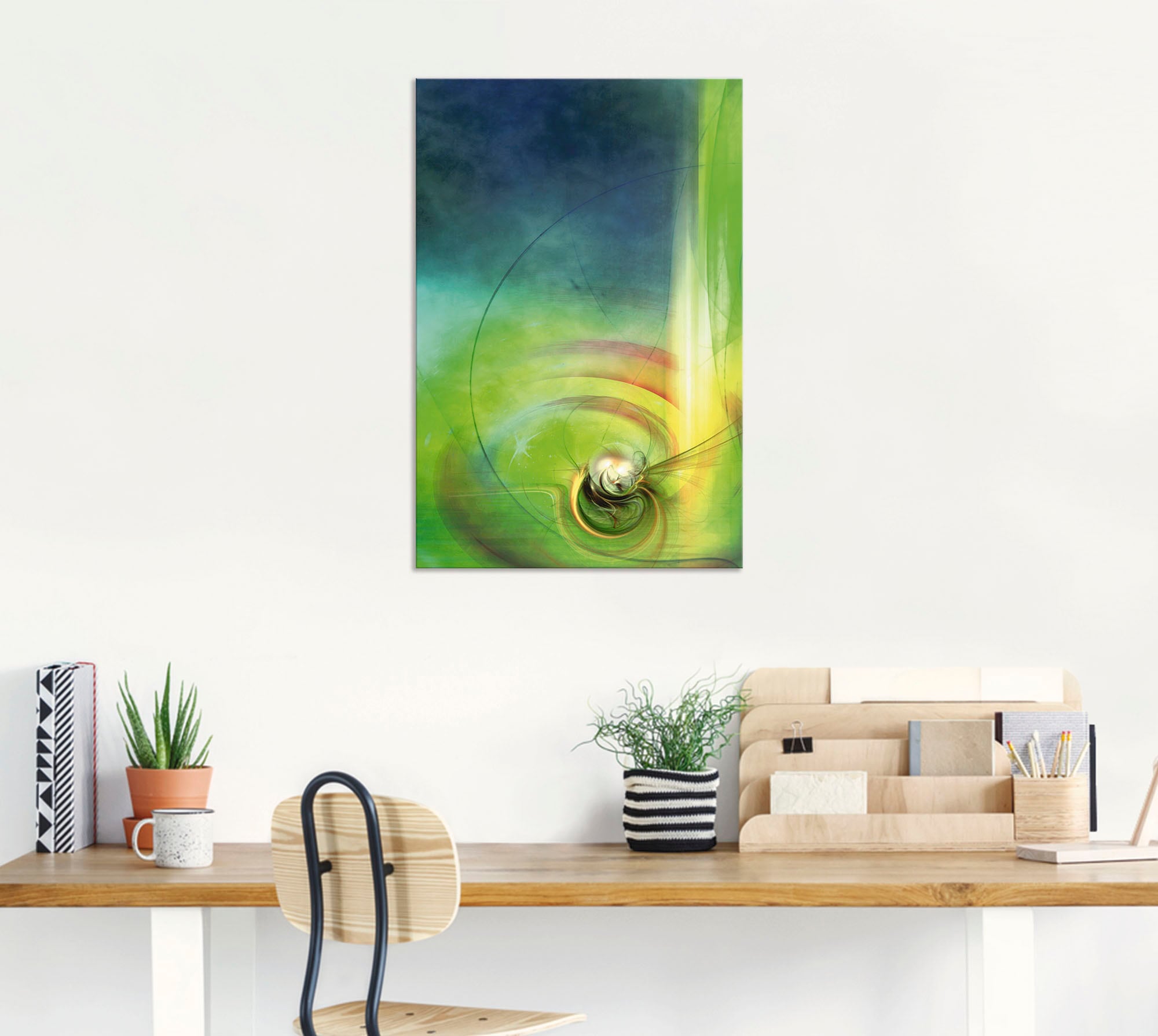 Artland Alu-Dibond-Druck »Abstraktes Spiel CB« Muster 1 Stk. tlg. für Innen- und Außenbereich geeignet, Outdoorbild