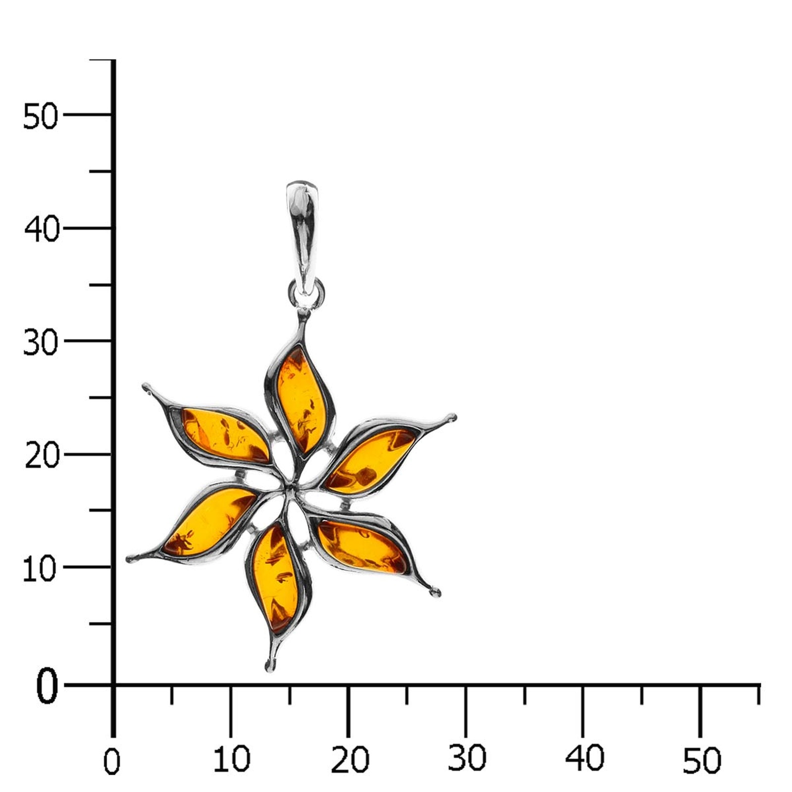 OSTSEE-SCHMUCK Kettenanhänger »- Blüte - Silber 925/000 - Bernstein«