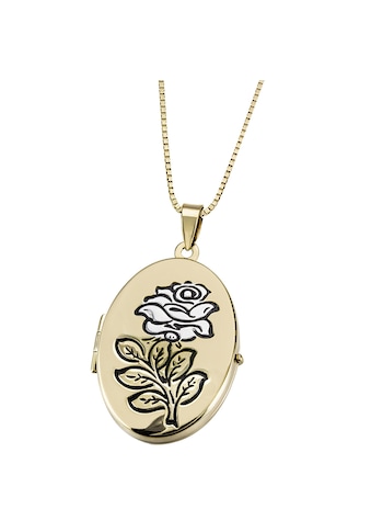 goldmaid Collier, 585 Gelbgold Medaillon Blume/Rose kaufen