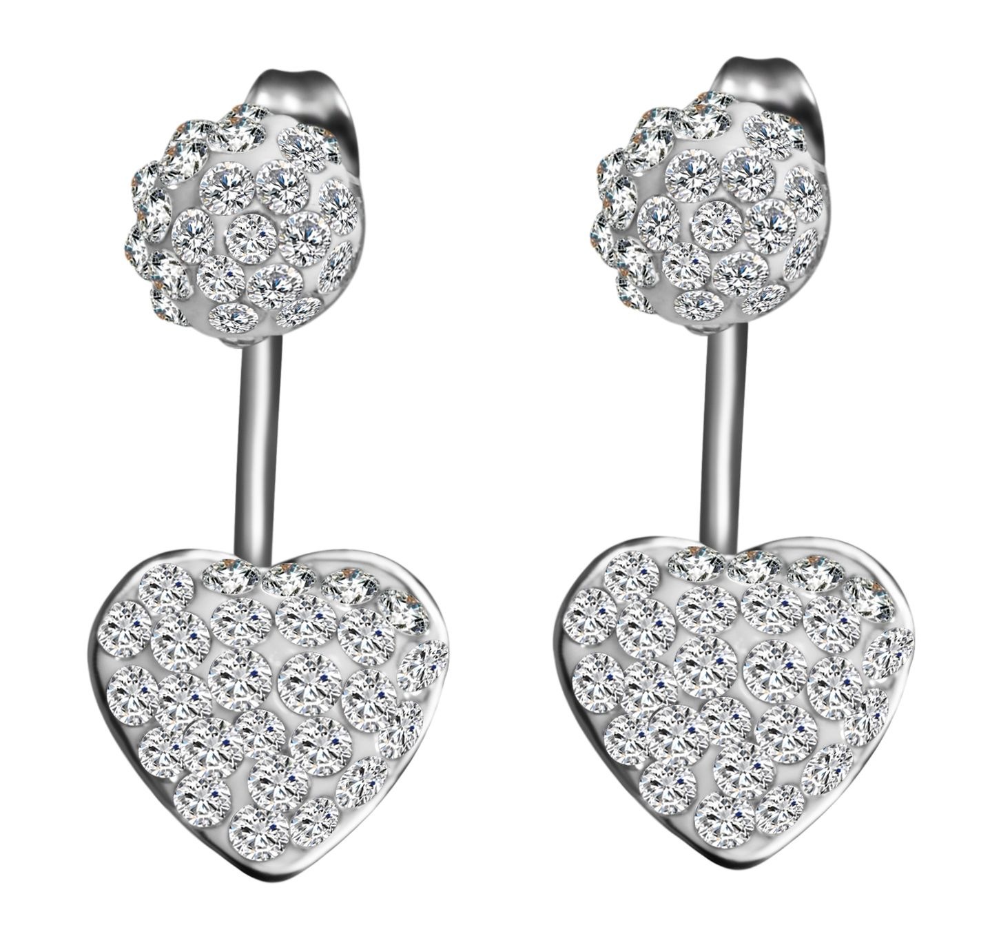 Adelia´s Paar Ohrstecker »Damen Ohrringe ¿ Ohrstecker aus Edelstahl mit Strass Steinchen«