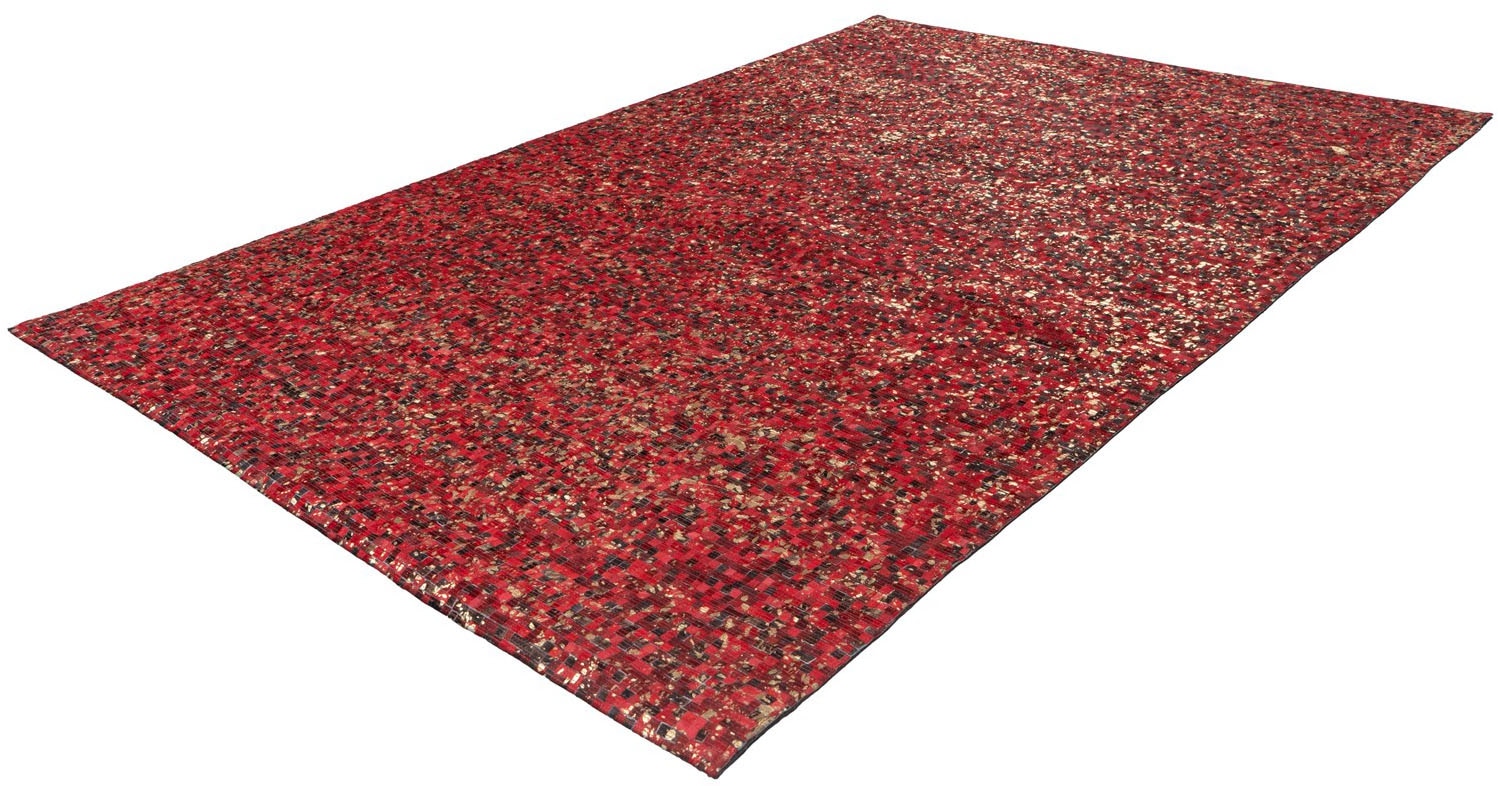 Arte Espina Teppich »Finish 100« rechteckig 5 mm Höhe natürlicher Lederteppich,mit glänzender Metallic-Farbe,Rücken aus Filz