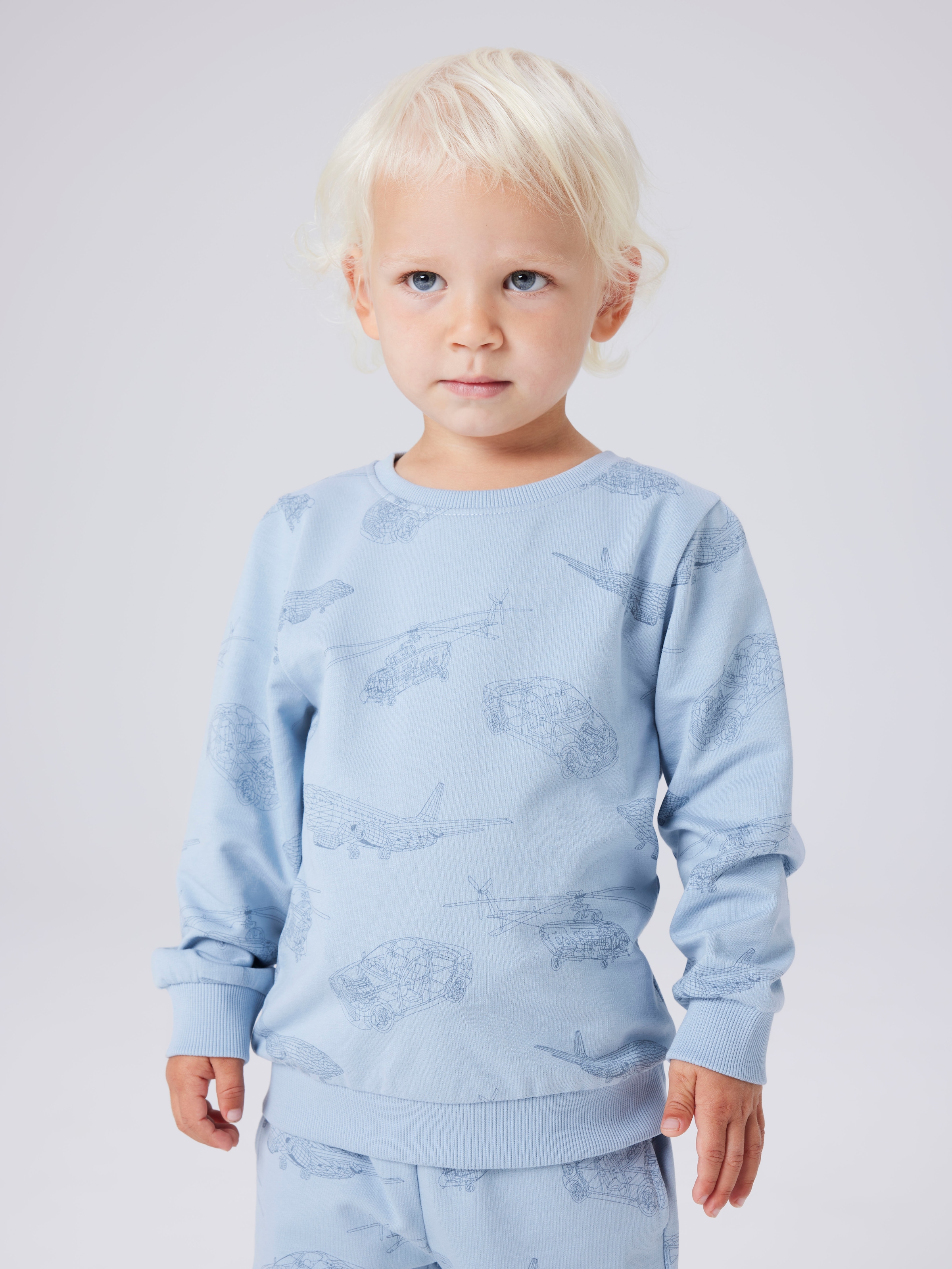 Name It Sweatshirt »NMMVARON für Jungen mit Alloverprint und Rippbündchen«, bedruckt, casual, regular fit, Baumwolle, Rundhals
