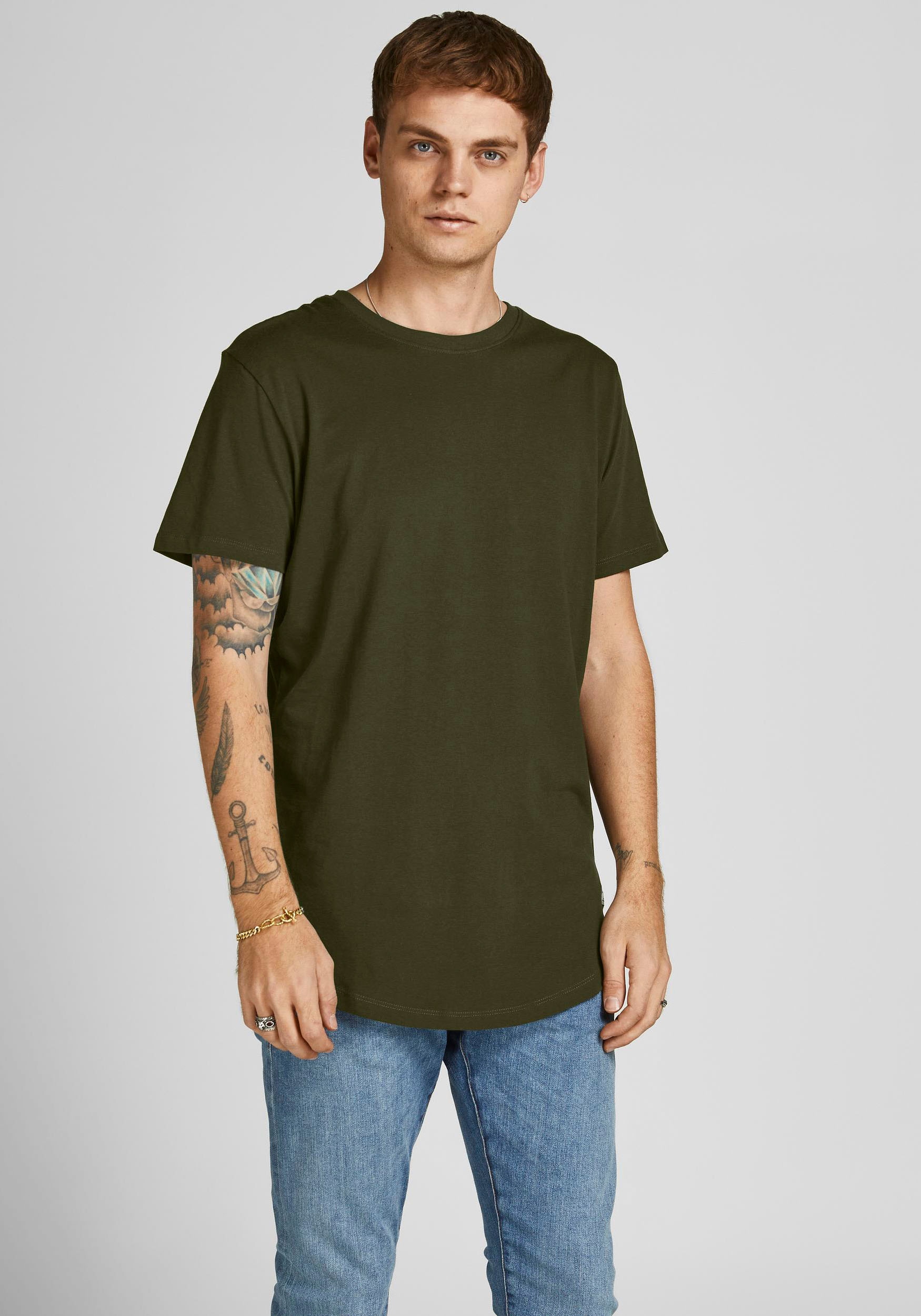 Jack & Jones Rundhalsshirt »JJENOA TEE SS CREW NECK 7PK MP NOOS«, (Packung, 7 tlg.)