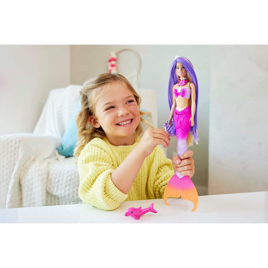 Barbie Meerjungfrauenpuppe »Meerjungfrau Malibu«, mit Farbwechsel