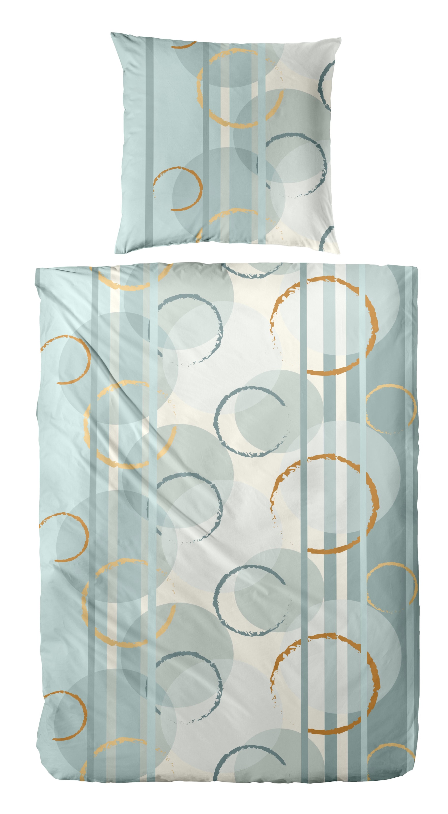 Primera Bettwäsche »Biber-Bettwäsche Circular« 2 Stk. tlg. mit abstrakten Kreisen