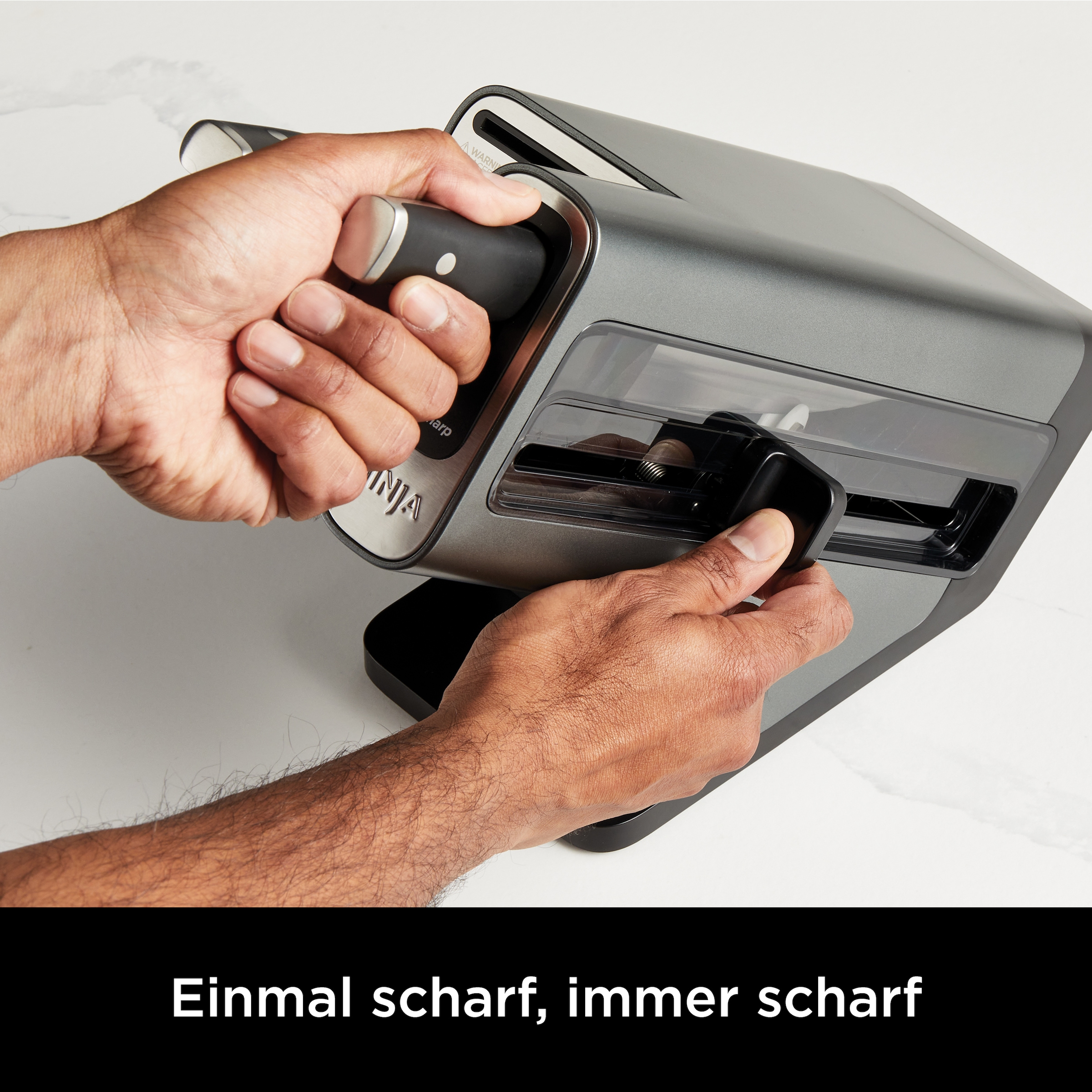 NINJA Messerblock »Ninja StaySharp Messerblock mit integriertem Schleifer K32006EU« 7 Stk. rostfreier deutscher Edelstahl, Präzisionsklingen, integr. Schleifer