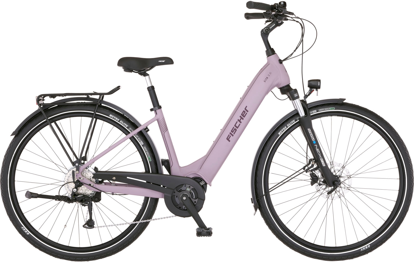 FISCHER Fahrrad E-Bike »CITA 3.3I 522«, 9 Gang, Shimano, Nexus, Mittelmotor 250 W, (Schloss), Pedelec, Elektrofahrrad für Damen u. Herren