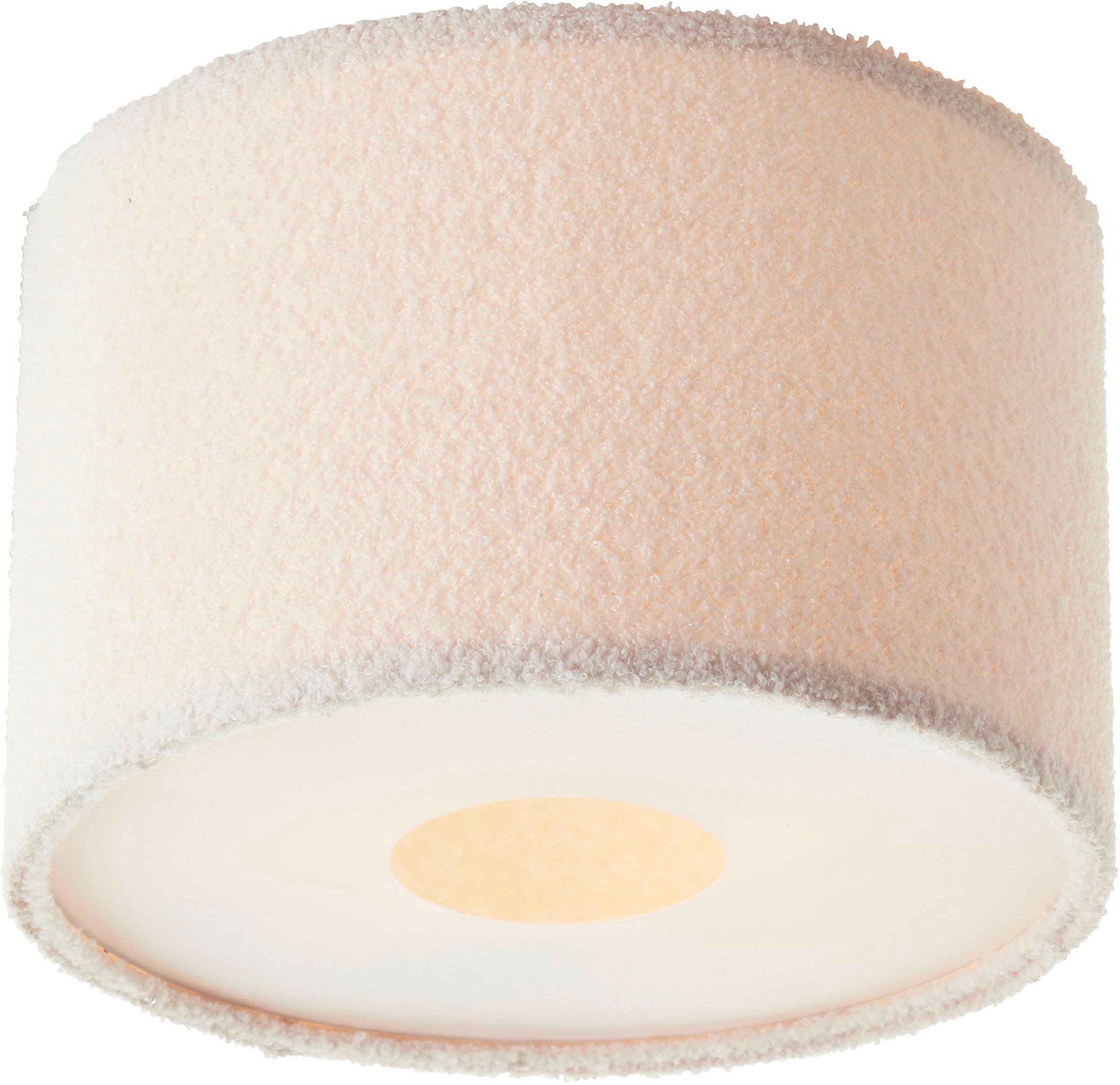 LeGer Home by Lena Gercke Deckenleuchte »Debora«, 2 flammig, Teddy-Stoff, Ø 35 cm, E27, beige
