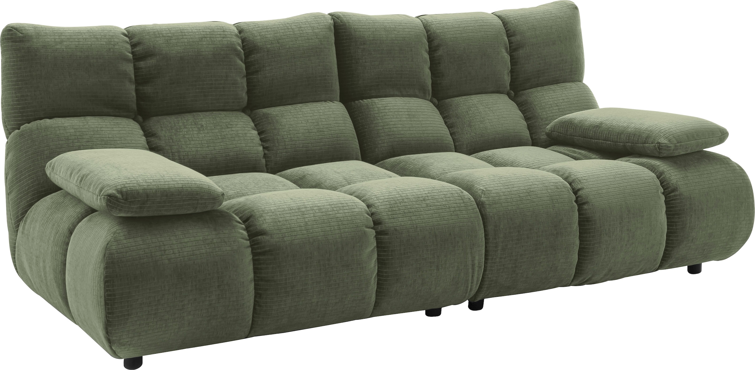 Home affaire 3-Sitzer »Cozy Bubble, mit klappbaren Armlehnen, Breite 220cm« mit eleganter Steppung, Rundumbezug & weicher Polsterung