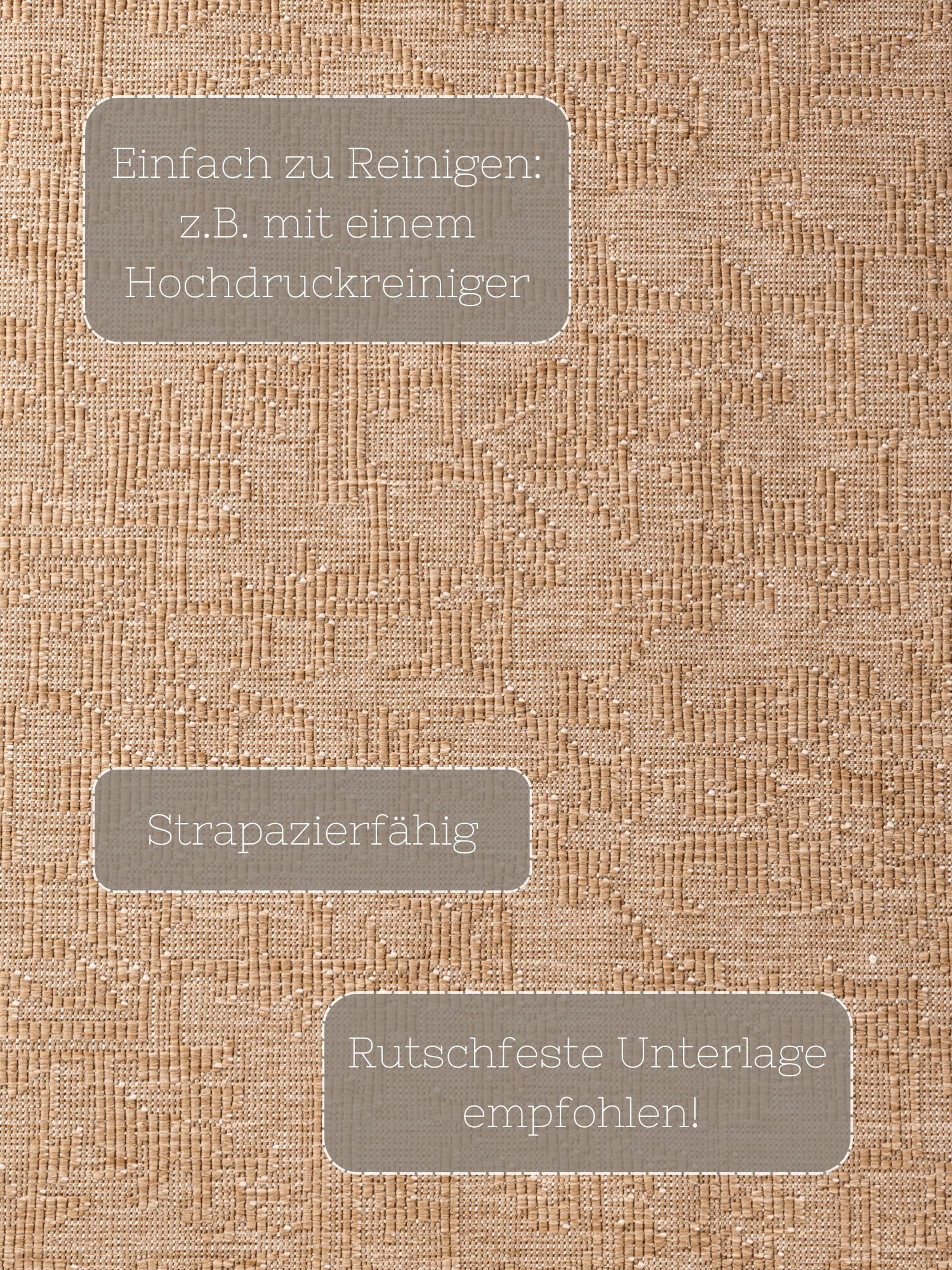 HANSE Home Outdoorteppich »Kona Wendeteppich« rechteckig 5 mm Höhe In und Outdoor, Flachgewebe, wetterfest, pflegeleicht, robust