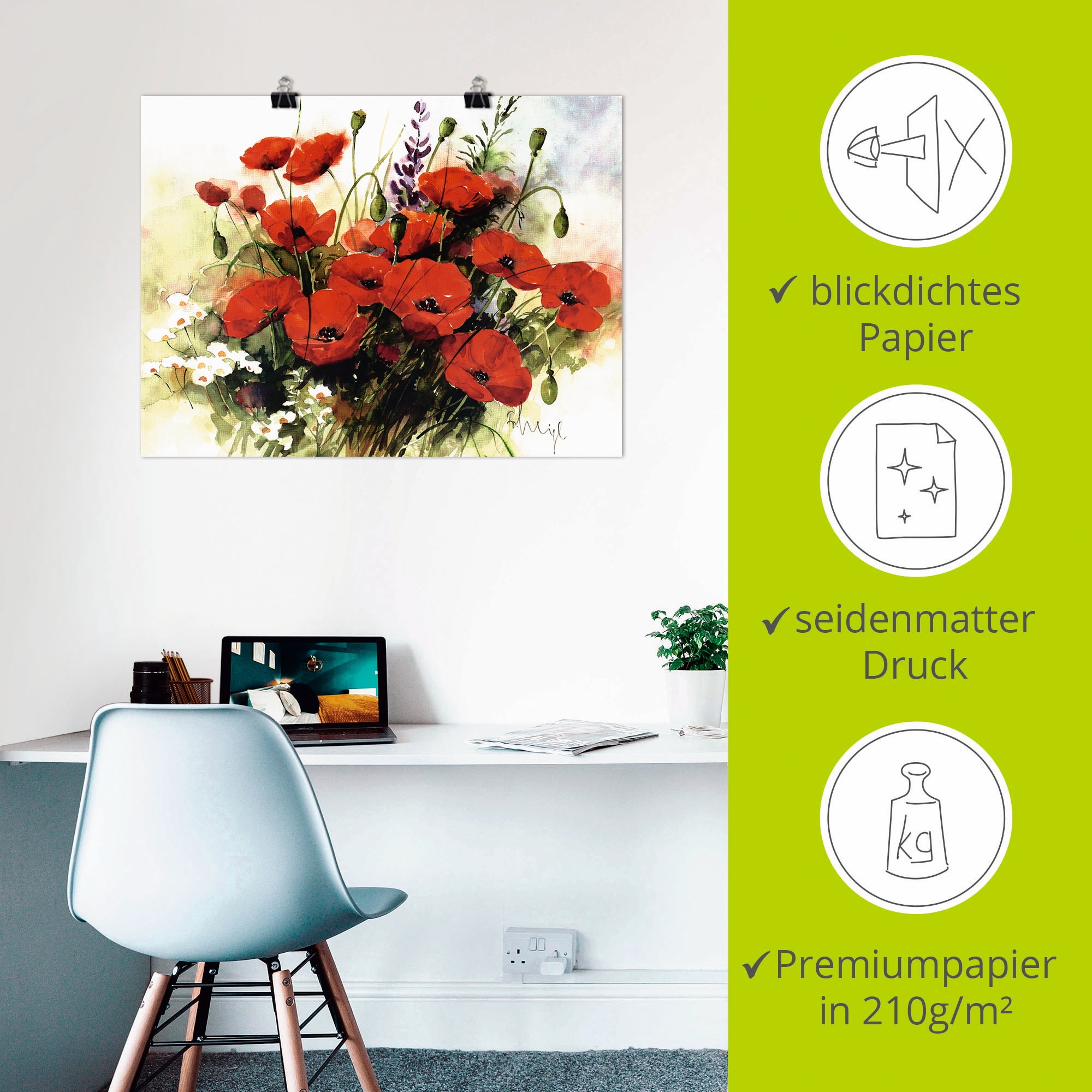 Artland Wandbild »Blumen Zusammenstellung III«, Blumen, (1 St.), als Leinwandbild, Poster, Wandaufkleber in verschied. Größen