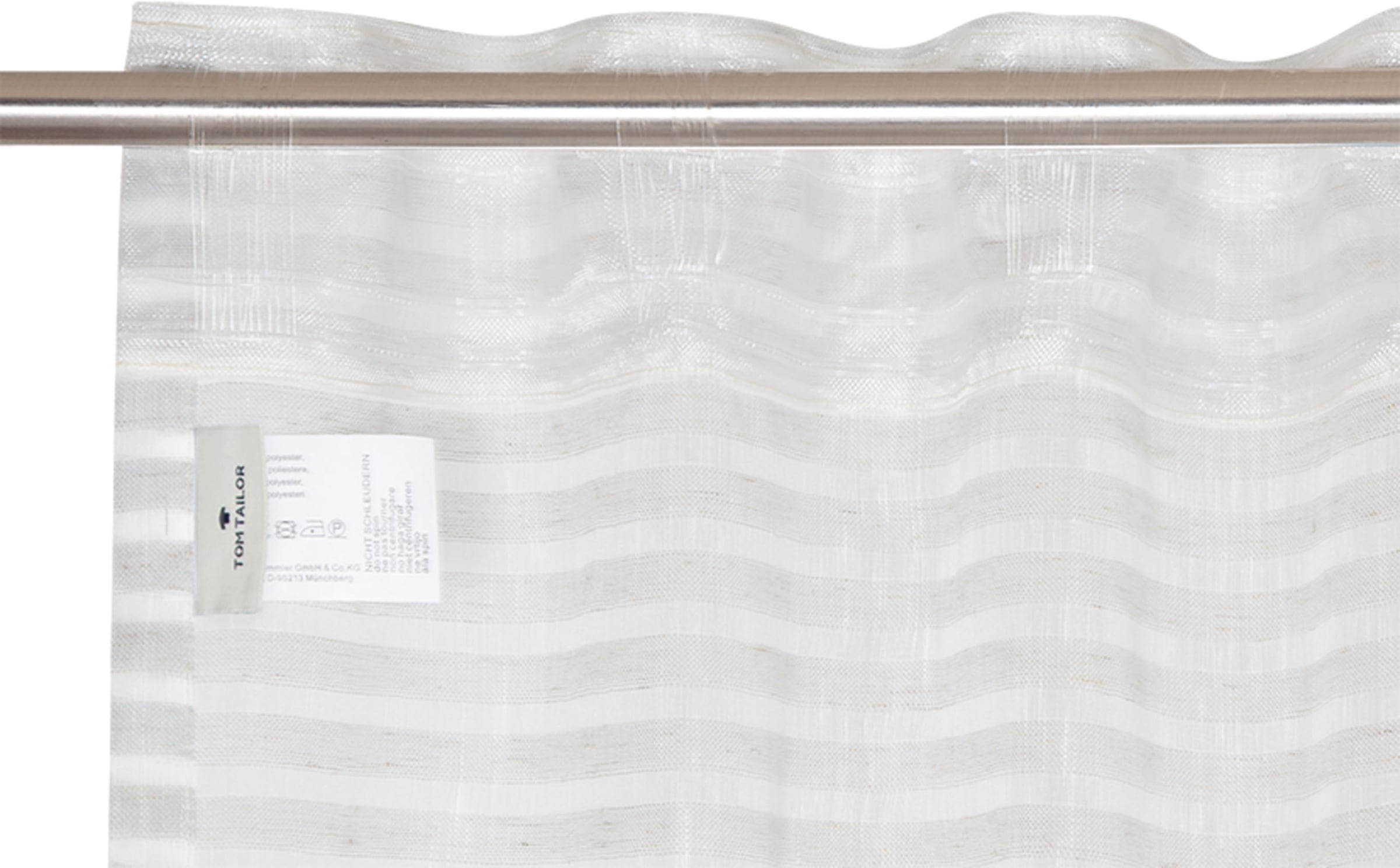 TOM TAILOR HOME Vorhang »Natural Stripe« verdeckte Schlaufen 1 Stk. tlg. transparent