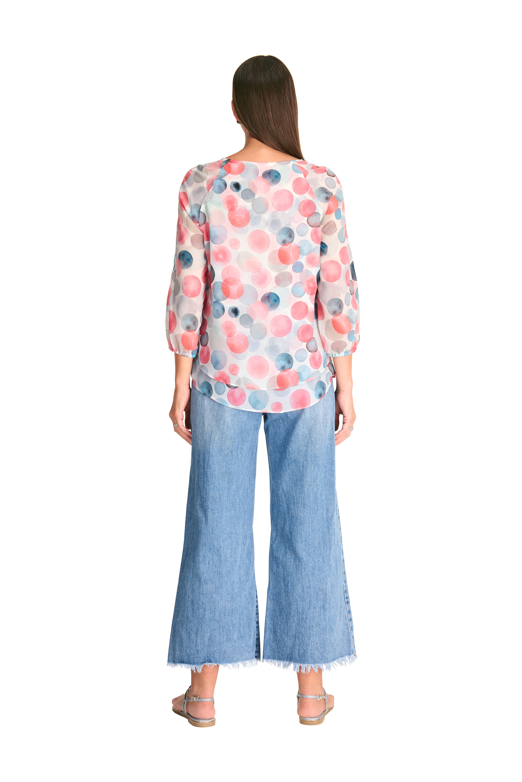 HERMANN LANGE Collection Druckbluse, mit Cut-Outs am Ausschnitt