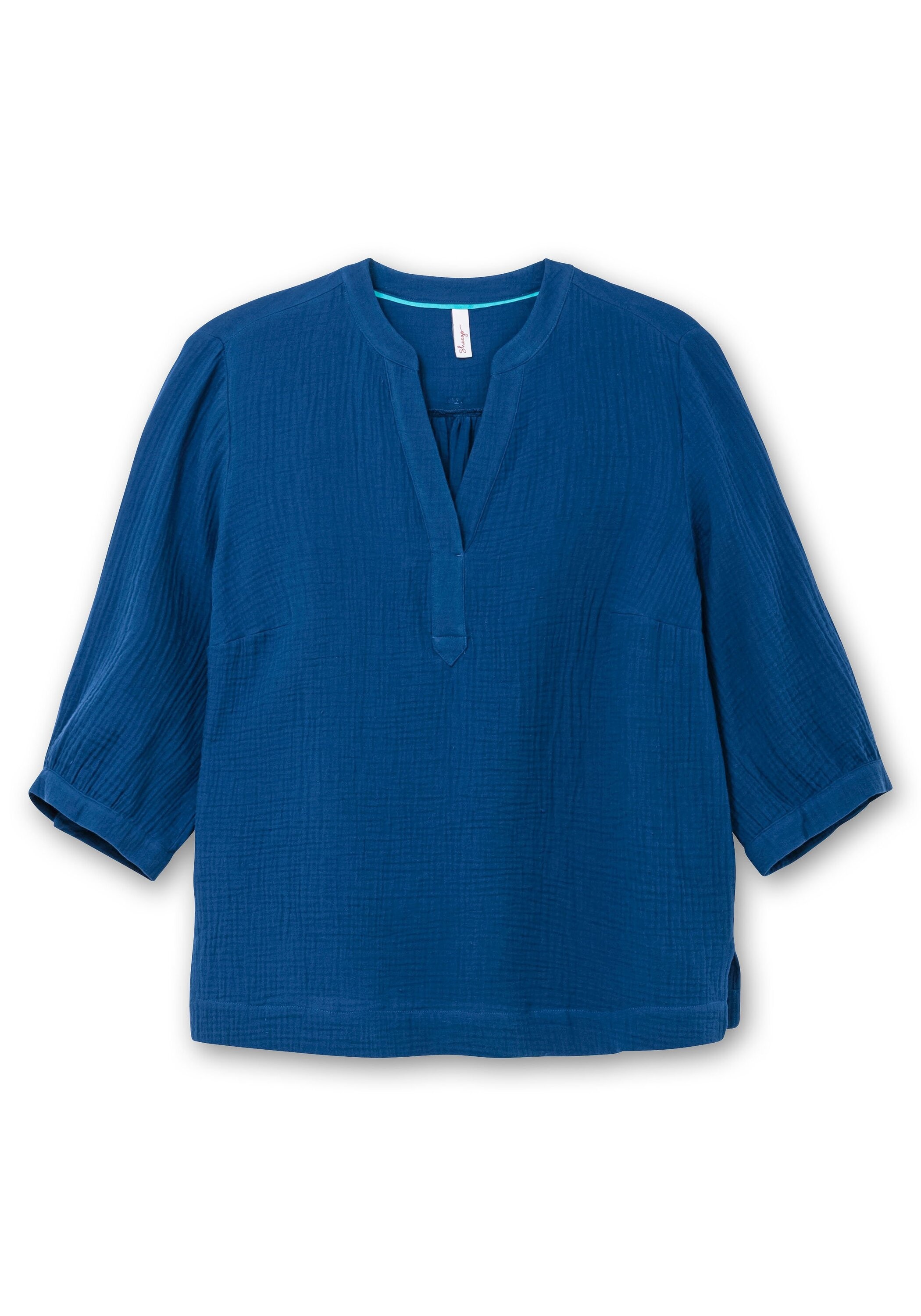 Sheego Tunika »Tunika mit 3/4-Arm und V-Schlitz, aus Musselin«