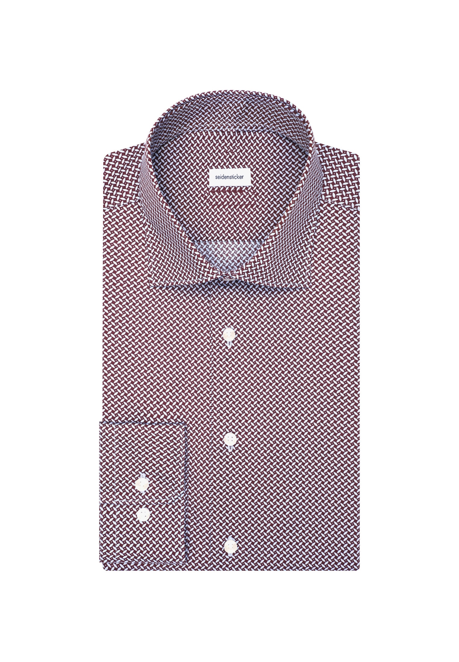 seidensticker Businesshemd »Schwarze Rose«, Regular 1/1 Kentkragen Geometrische Muster