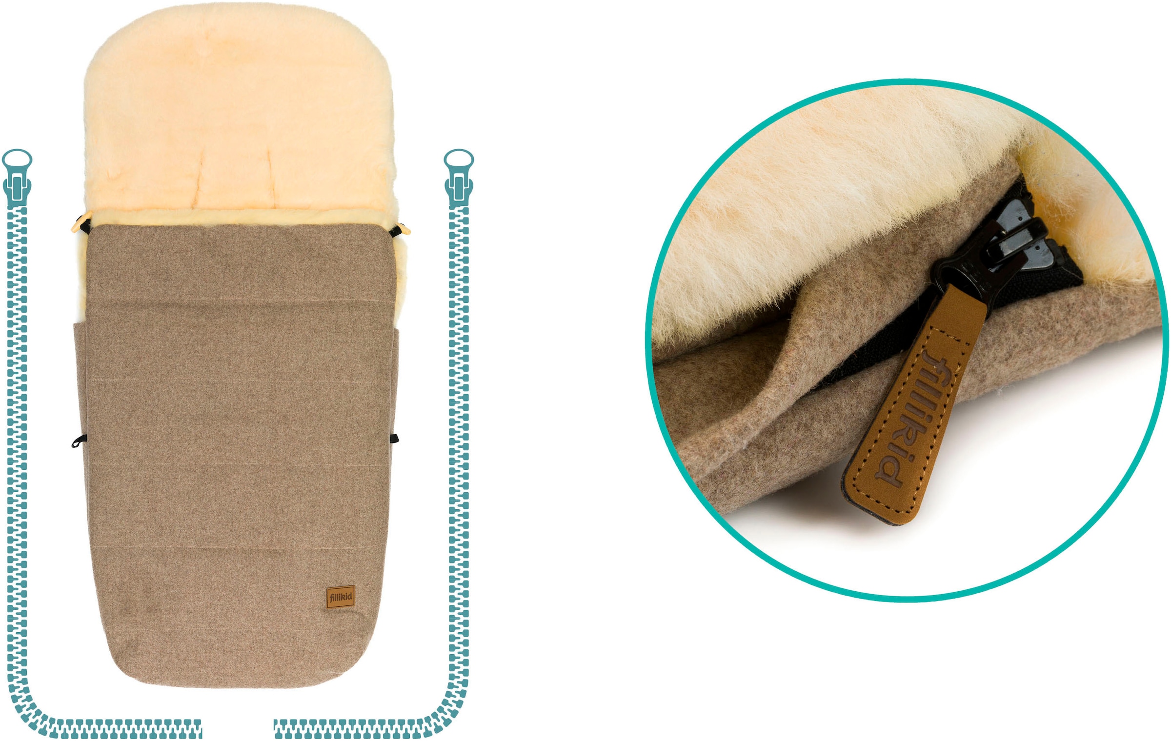 Fillikid Fußsack »Bernina Wool, Winterfußsack«