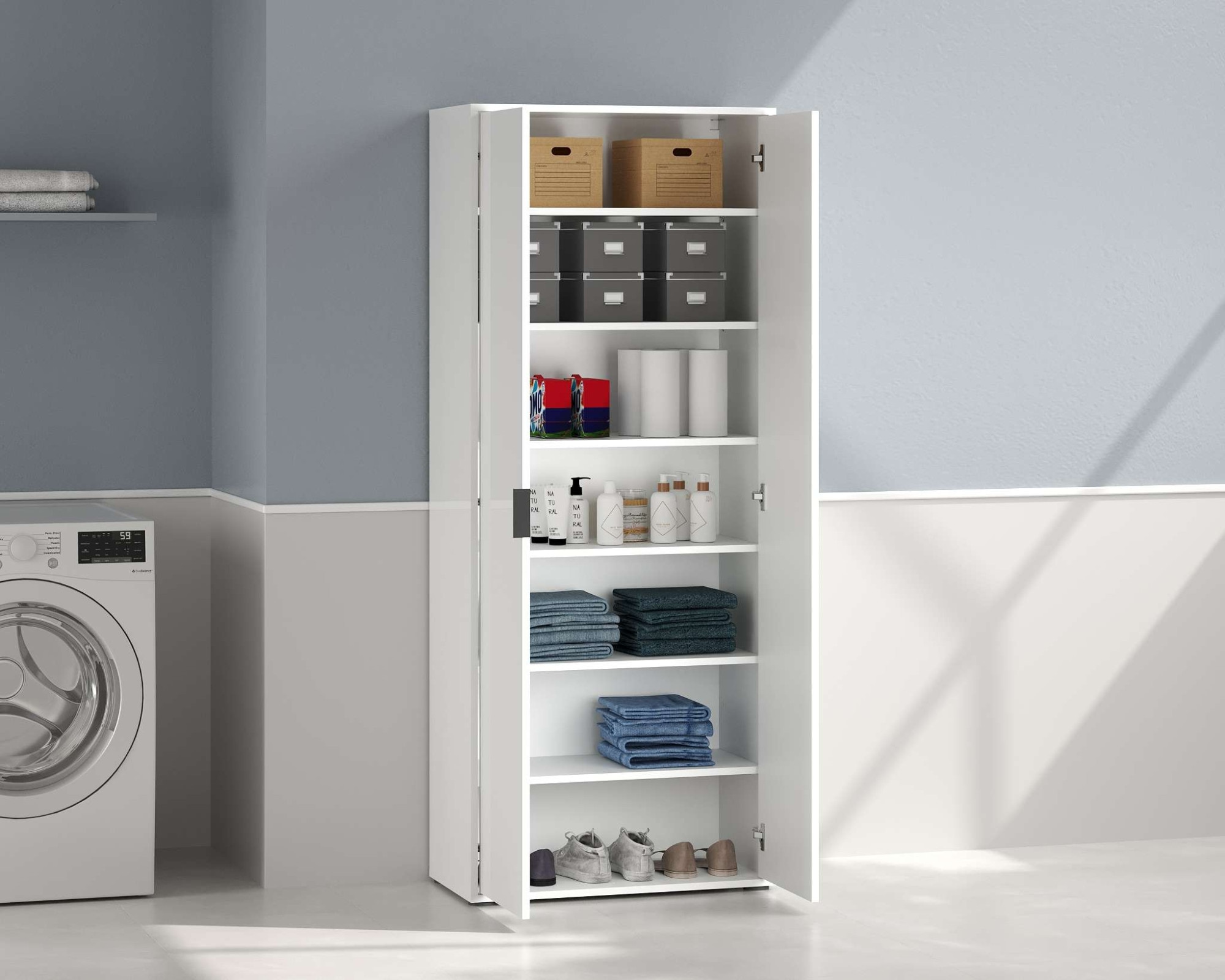 INOSIGN Mehrzweckschrank »Stauraumschrank , Breite 72,5 cm , Höhe 178 cm« 1 Stk. tlg. 2-türiger Schrank mit 4 Einlegeböden, hochglanz lackiert