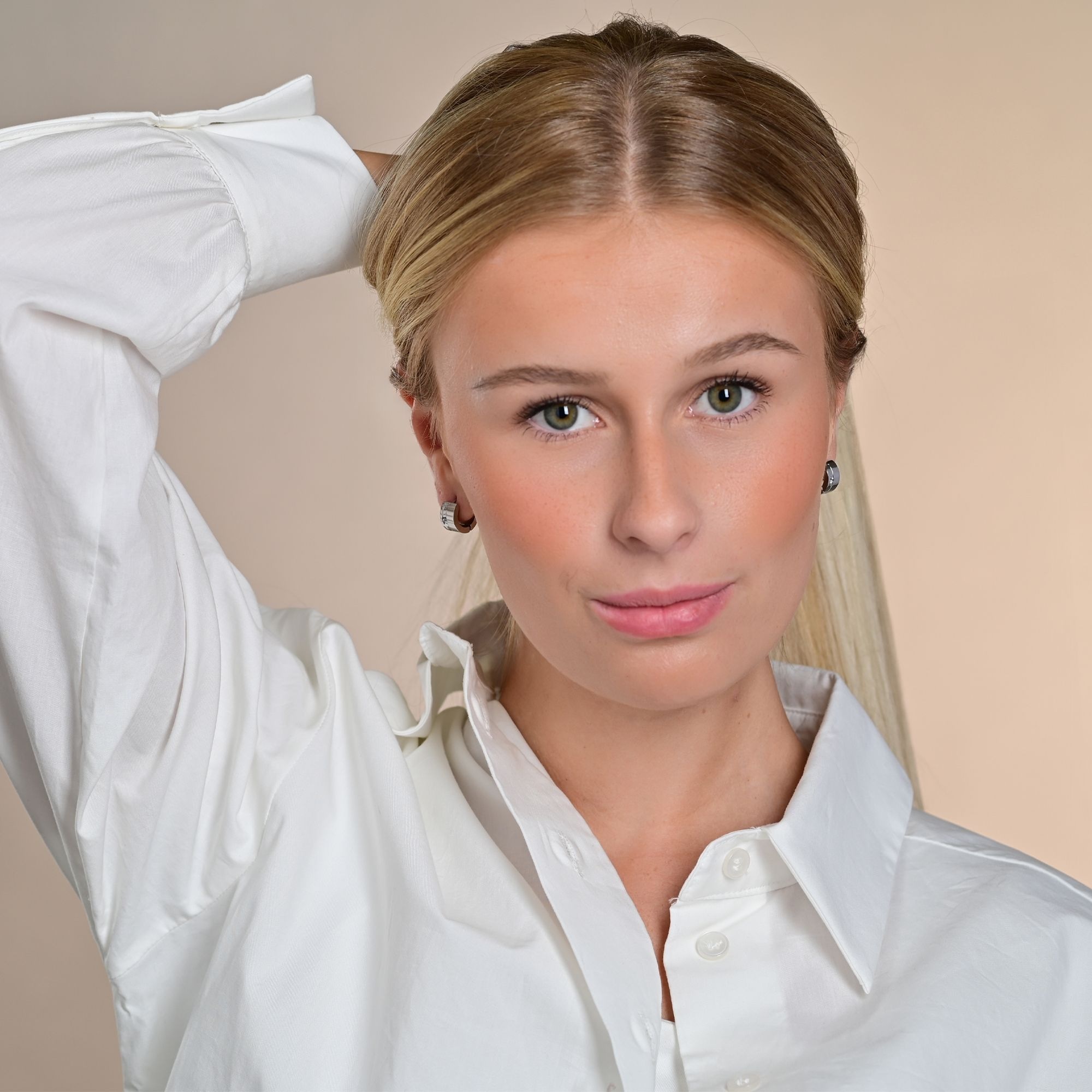 Adelia´s Paar Creolen »Damen Ohrringe ¿ Klappcreole aus Edelstahl mit Strass Steinchen«