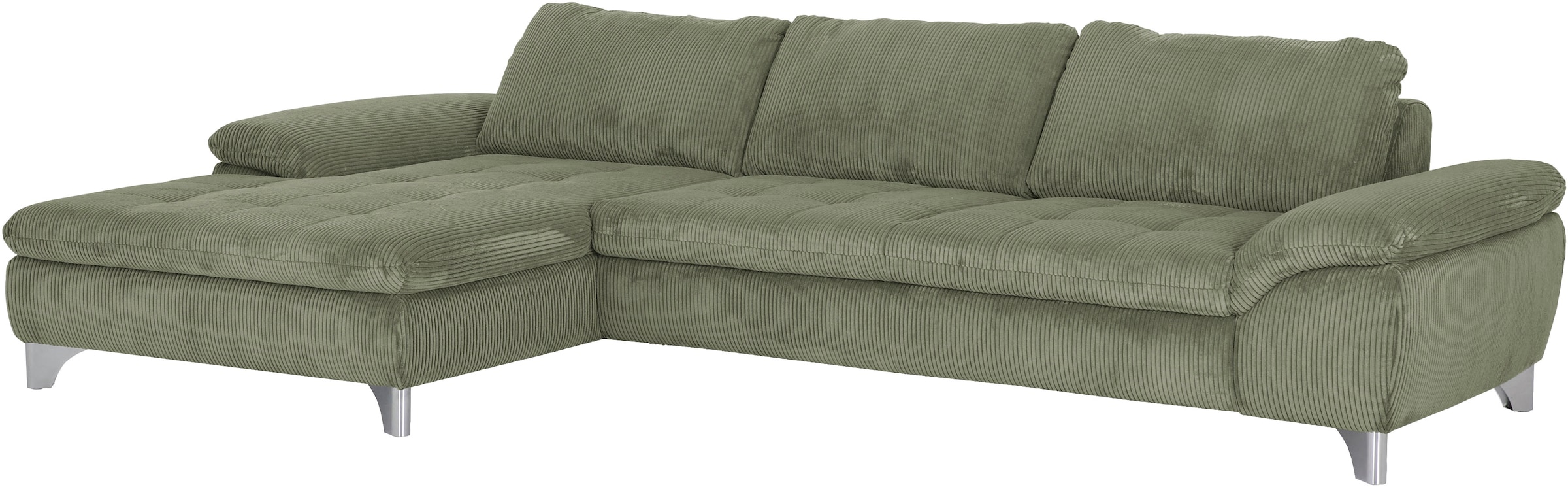 Die PlanBar Ecksofa »MP-IN14007, Breite 318 cm« wahlweise mit Bettfunktion und verstellbaren Kopfstützen