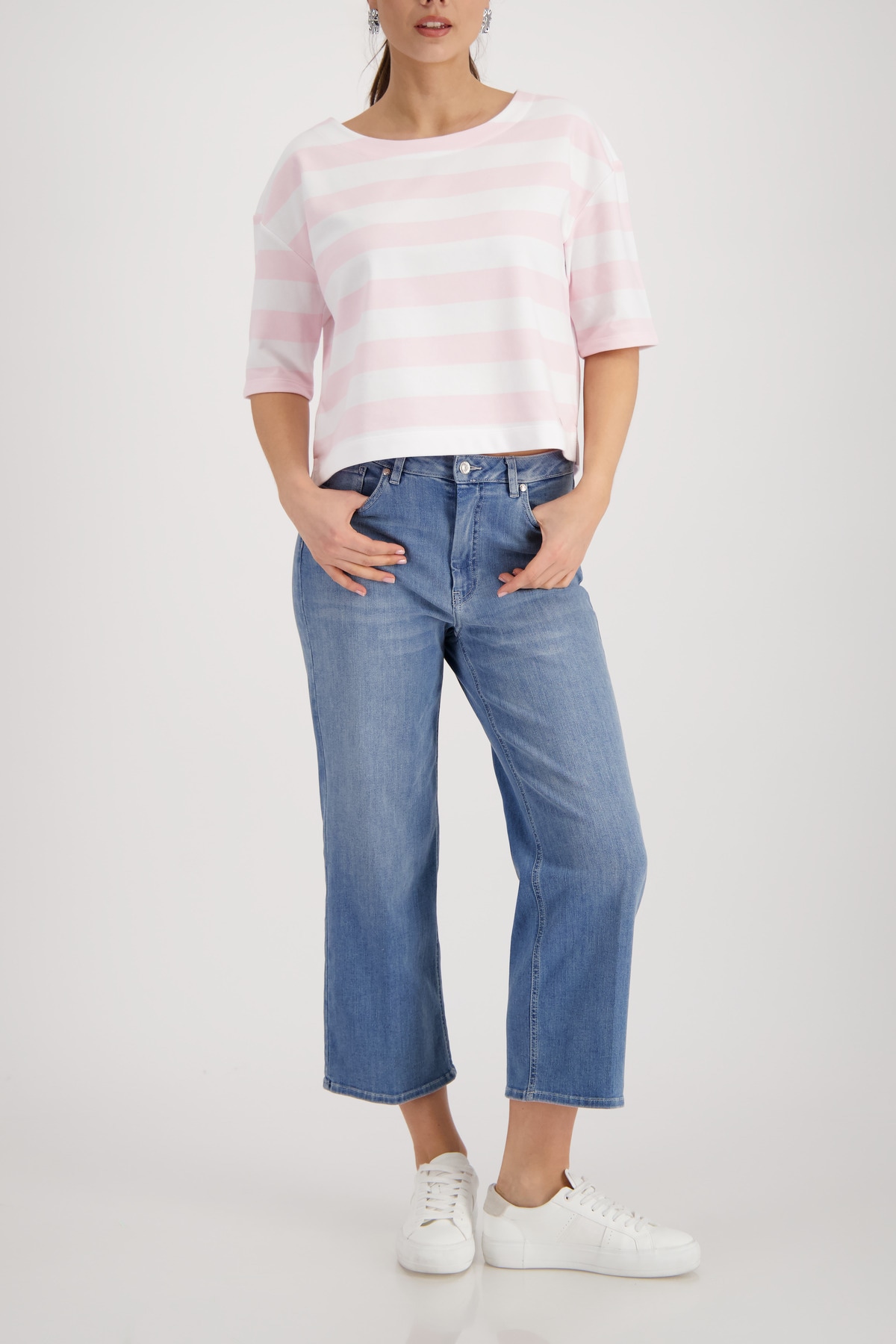 Monari Sweatshirt »Sweatshirt Basic Ringel«, Regular fit mit Streifen
