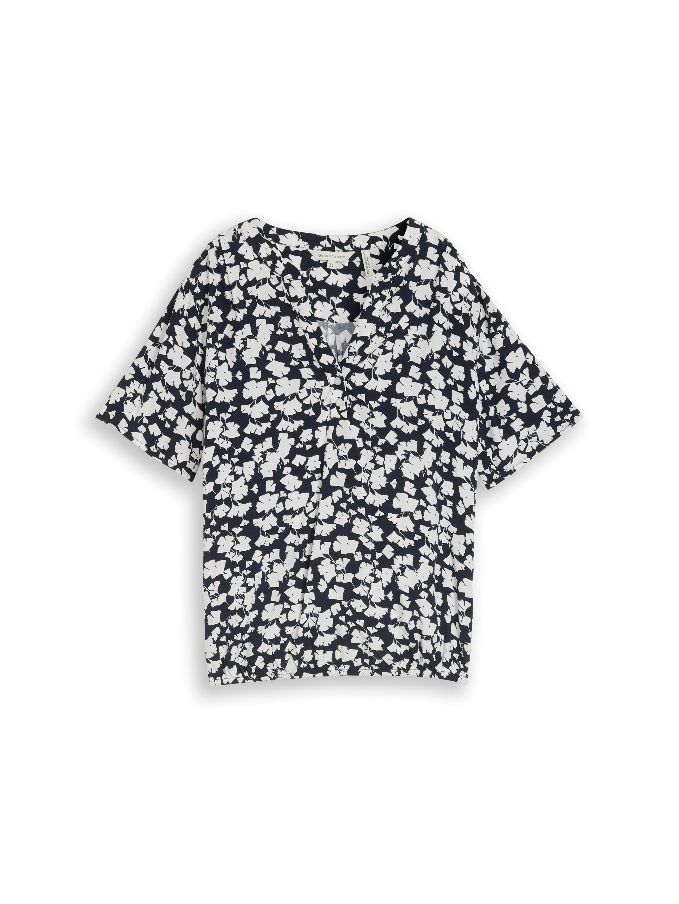 TOM TAILOR Klassische Bluse mit All-Over Print