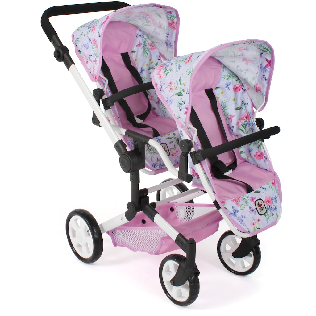 CHIC2000 Puppen-Zwillingsbuggy »Linus Duo, Flowers«