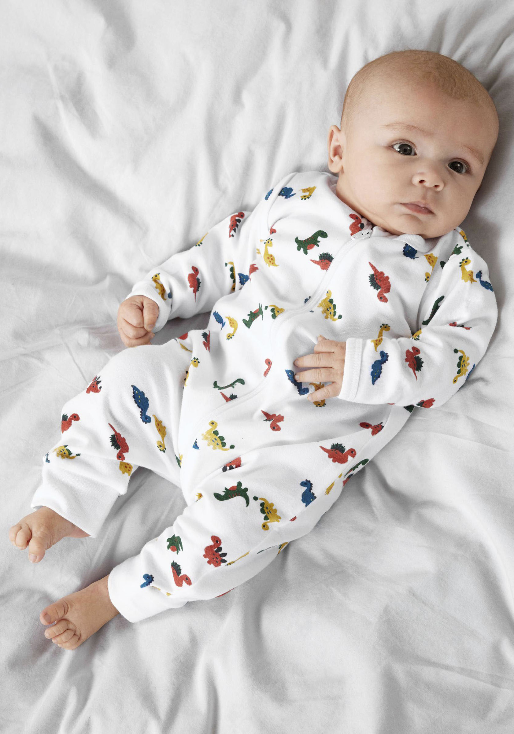 Schlafanzug »NBMNIGHTSUIT ZIP BRIGHT WHITE DINO NOOS«