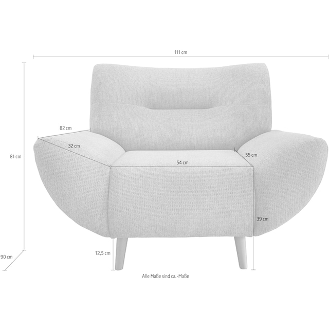 INOSIGN Sessel »Drago«, frei im Raum stellbar, als Set, Polsterecke, 3- & 2-Sitzer  erhältlich bei OTTO