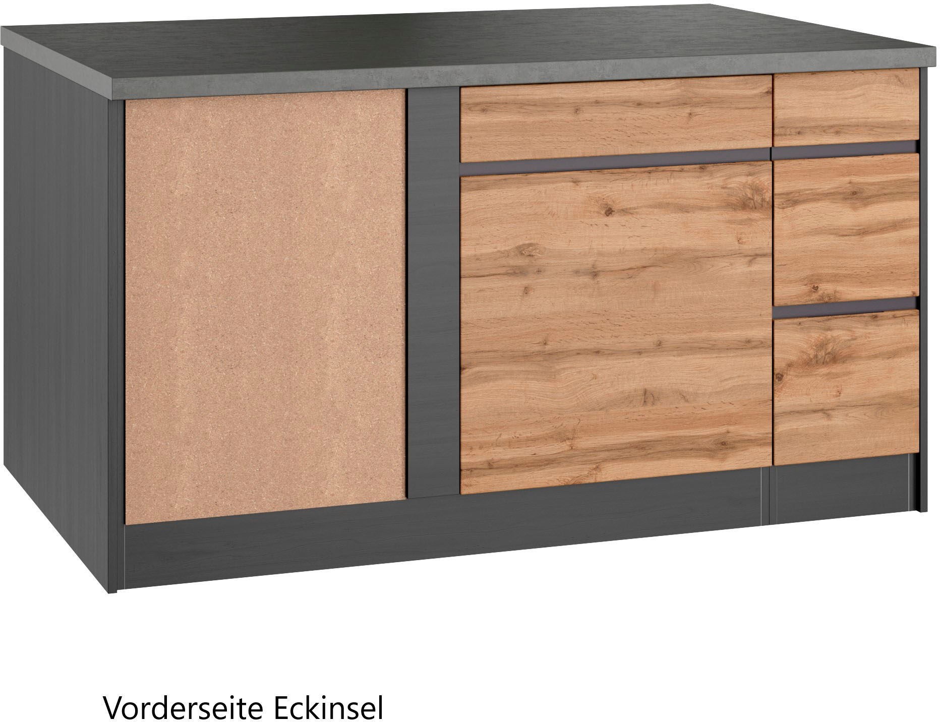 KOCHSTATION Winkelküche »KS-Riesa« Stellbreite 490/153 cm, ohne E-Geräte