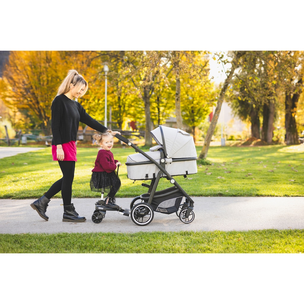 Fillikid Kombi-Kinderwagen »Panther, stone melange«, 22 kg, mit Babyschale; Kinderwagen