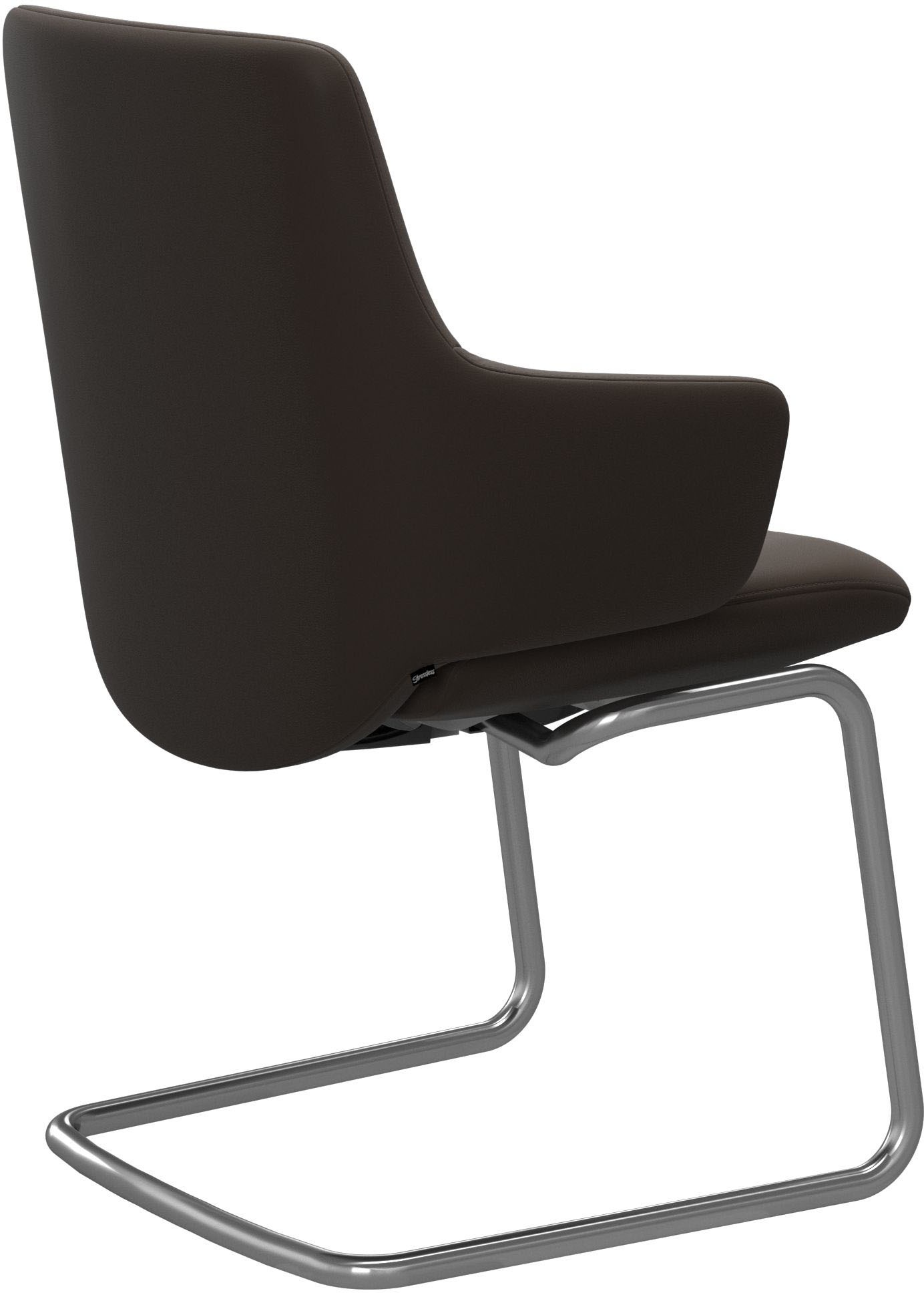 Stressless® Polsterstuhl »Laurel«, Leder BATICK, Low Back mit Armlehne, Größe L, mit Beinen aus Stahl in Schwarz matt