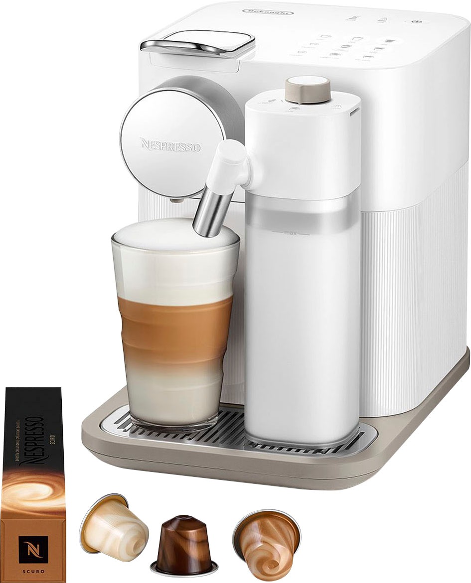Nespresso Kapselmaschine »EN640.W von jetzt Kapseln bei OTTO Willkommenspaket white«, DeLonghi, 7 inkl. mit