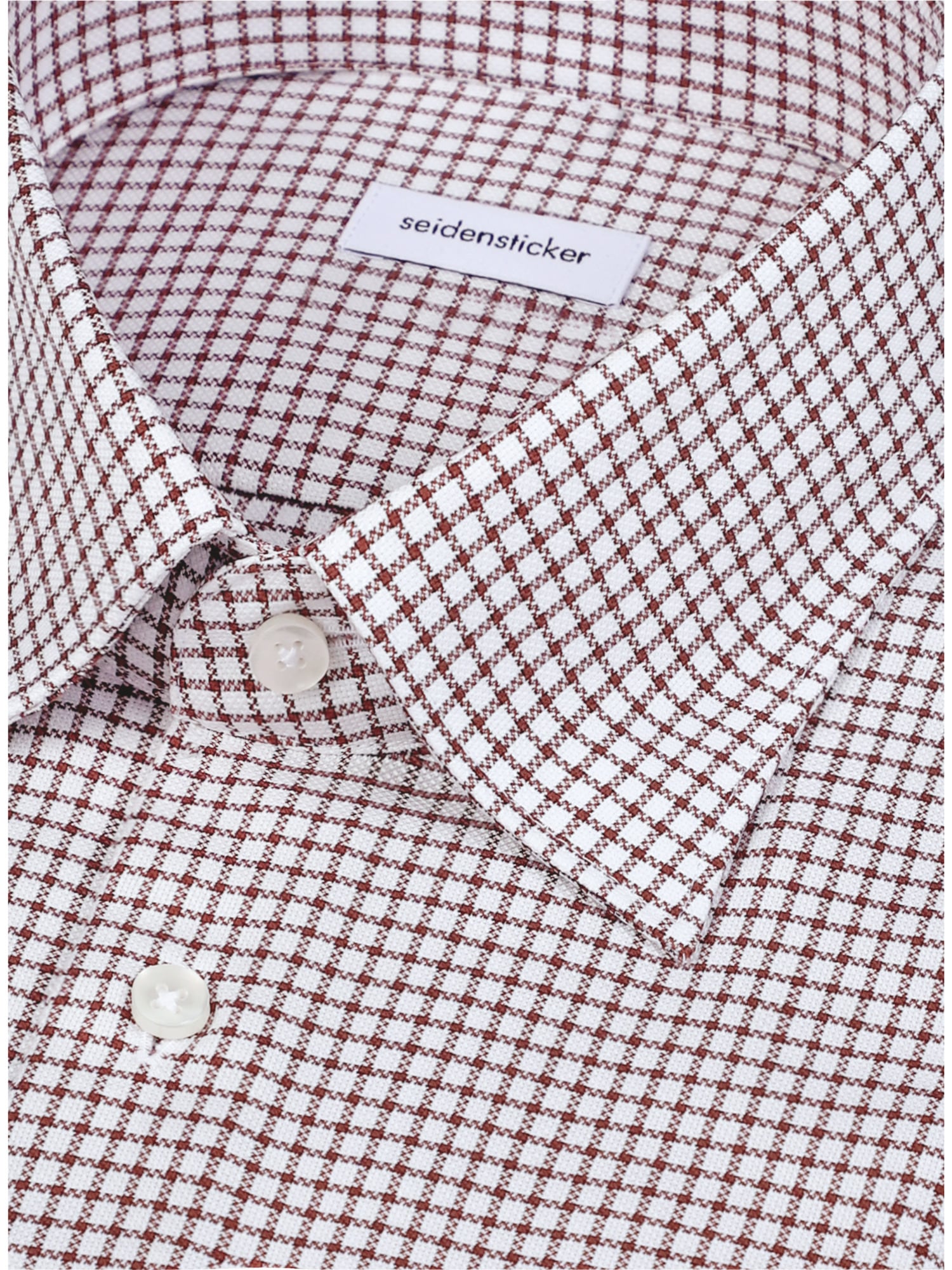 seidensticker Businesshemd »Schwarze Rose« Regular 1/1 Covered-Button-Down-Kragen Karo
