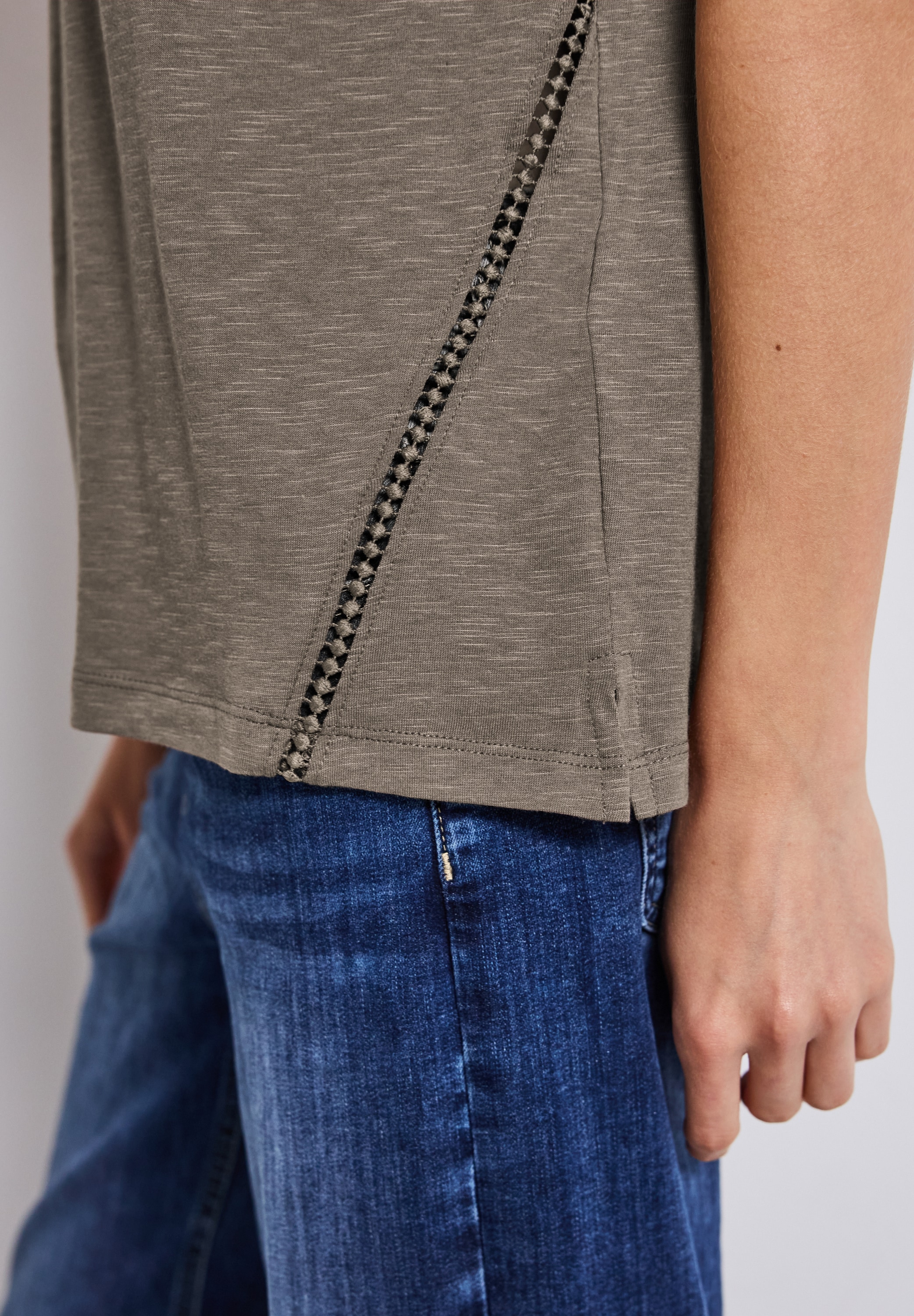 STREET ONE Shirttop, mit Häkeldetails