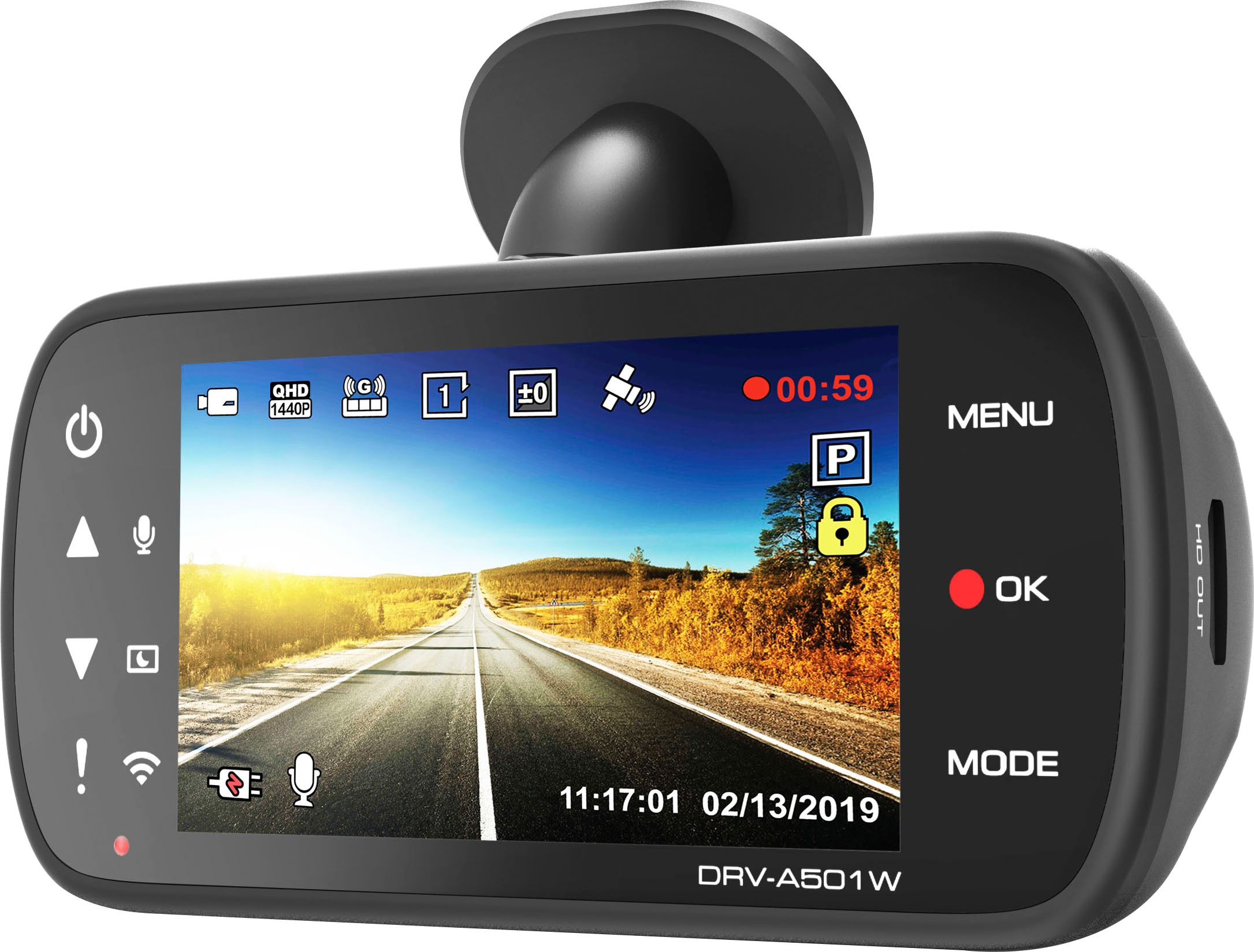 Kenwood Dashcam »DRV-A501W«, WQHD, WLAN (Wi-Fi)