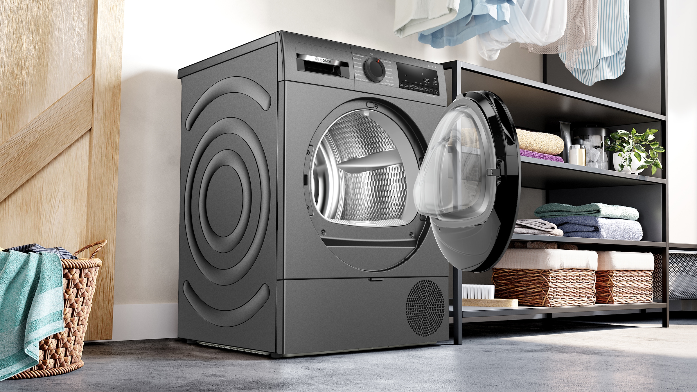BOSCH Wärmepumpentrockner »WQG243DR10« Serie 6 Einfache Reinigung dank Easy Clean Filter, Bettwäscheprogramm