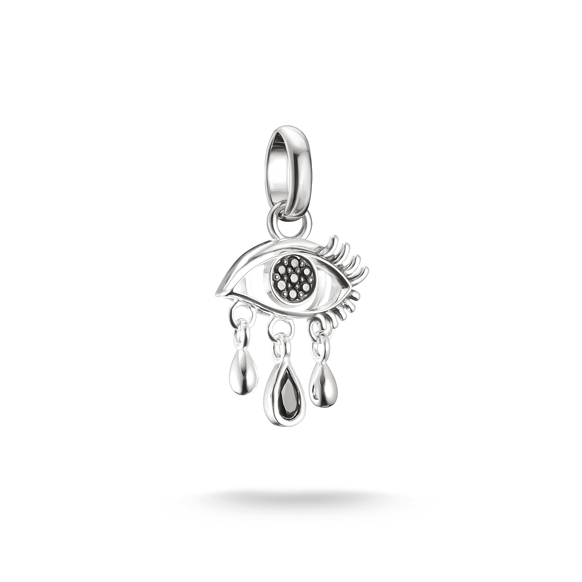 Thomas Sabo Damen Charm-Einhänger »Wednesday Tränendes Auge Charm - Connect« mit Zirkonia (synth.)