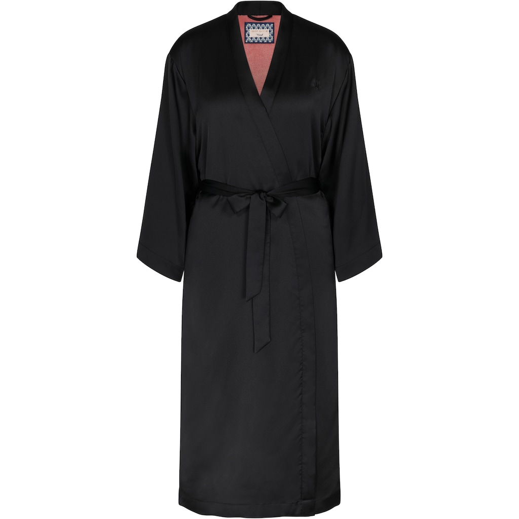 Triumph Bademantel »Robes Satin Robe 01«, (2 St., mit Gürtel), Kimono-Morgenmantel aus Satin, leicht glänzend