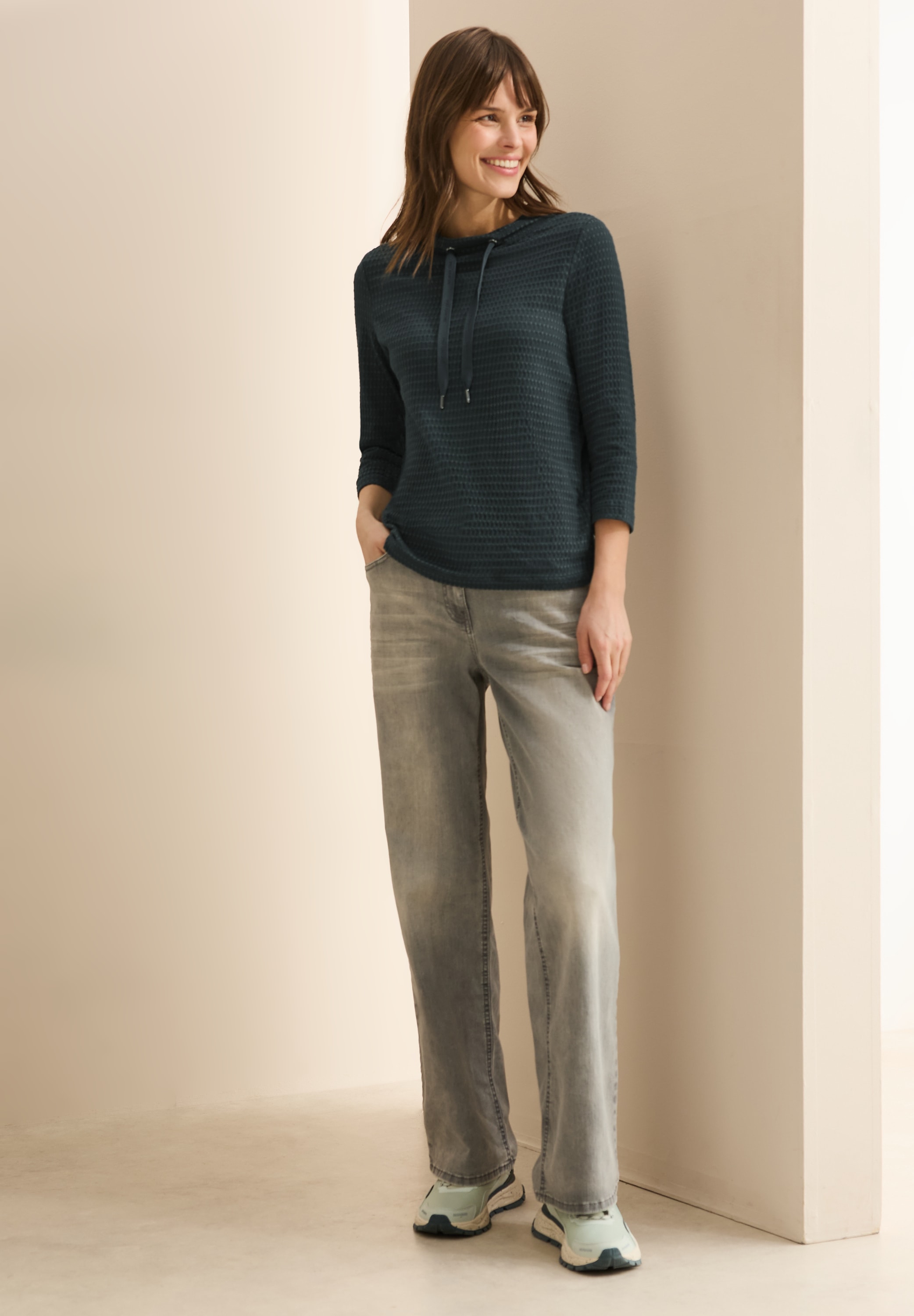 Cecil 3/4-Arm-Shirt, mit Struktur Muster